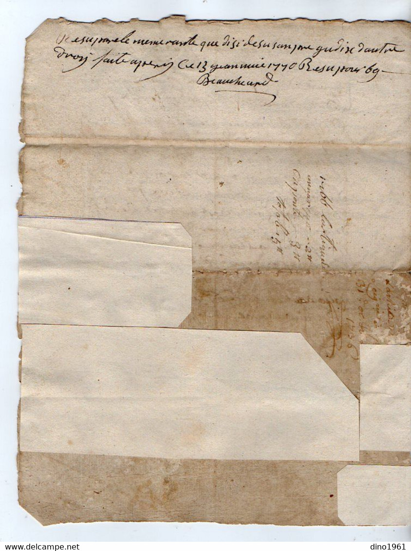 VP19.308 - Cachet De Généralité De LA ROCHELLE - Acte De 1736 - Arpentement - LANDES - Gebührenstempel, Impoststempel