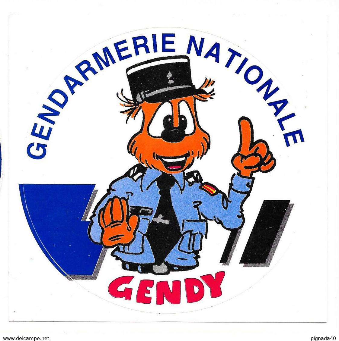 Autocollant, GENDARMERIE NATIONALE, GENDY, 105*100mm - Aufkleber