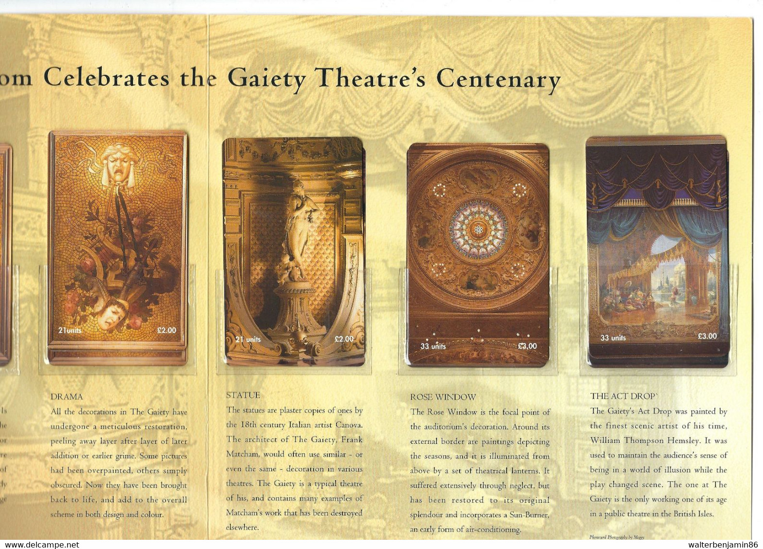 FOLDER CON 6 SCHEDE TELEFONICHE PHONECARDS ISLE OF MAN MANX TELECOM THE GAIETY THEATRE - Isle Of Man