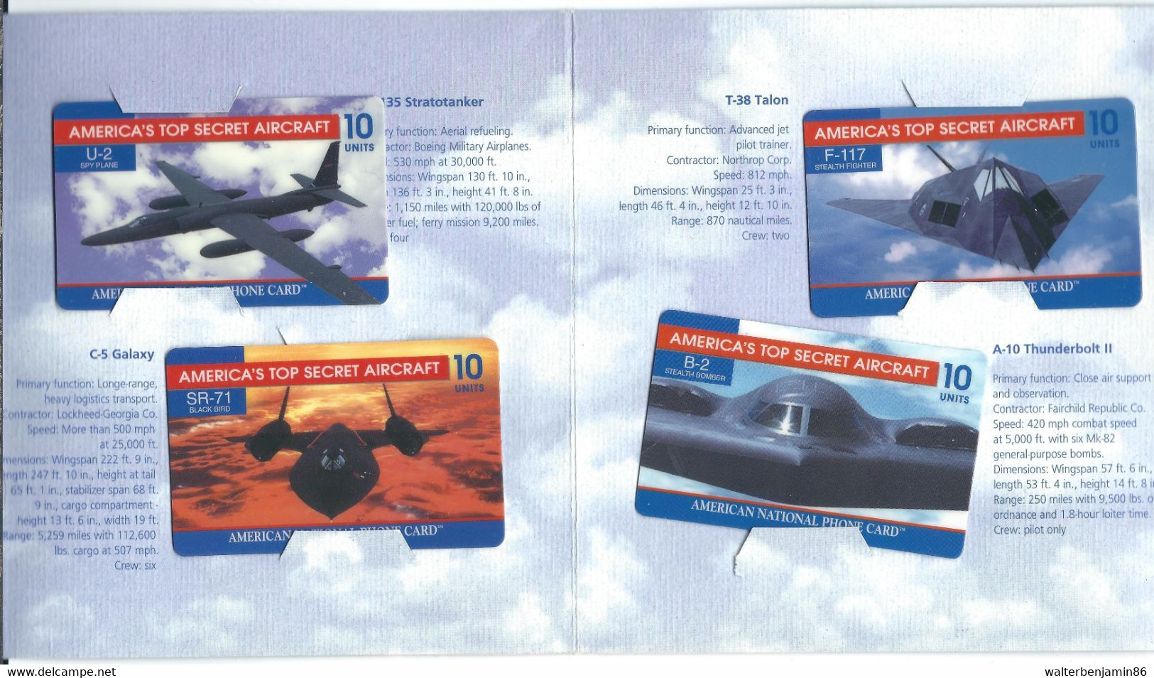 FOLDER CON 4 SCHEDE PHONECARDS U.S.A. TCM ASSOCIATES SERIE II AIR FORCE 276 - [6] Collections