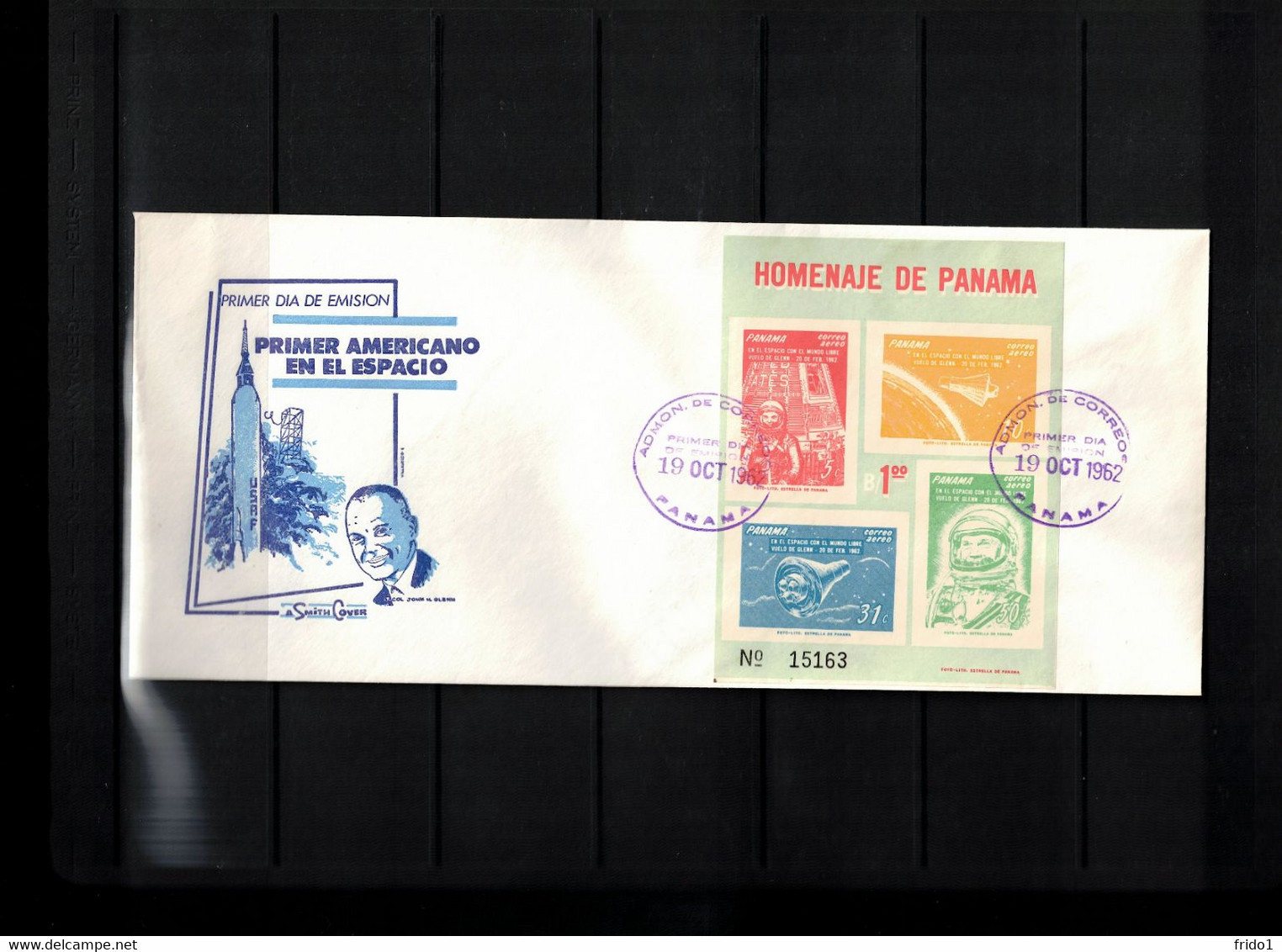 Panama 1962 Space / Raumfahrt First American Astronaut John Glenn Block FDC - Sud America