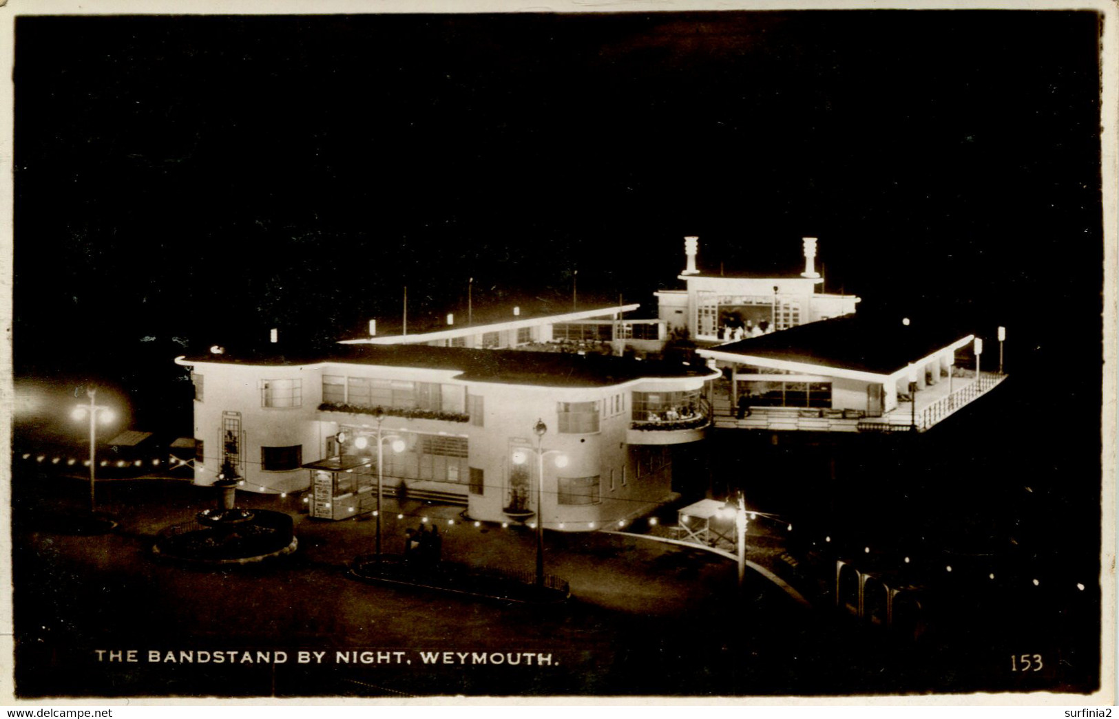 DORSET - WEYMOUTH - THE BANDSTAND BY NIGHT  RP Do993 - Weymouth