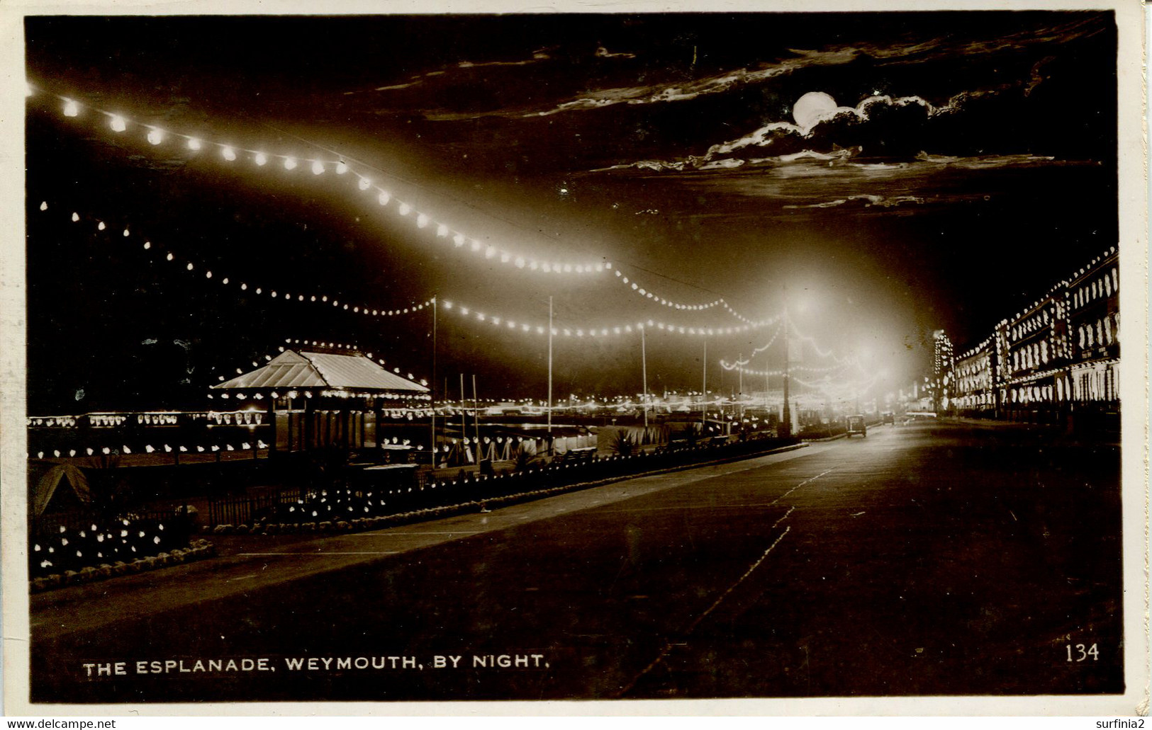 DORSET - WEYMOUTH - THE ESPLANADE BY NIGHT  RP Do994 - Weymouth