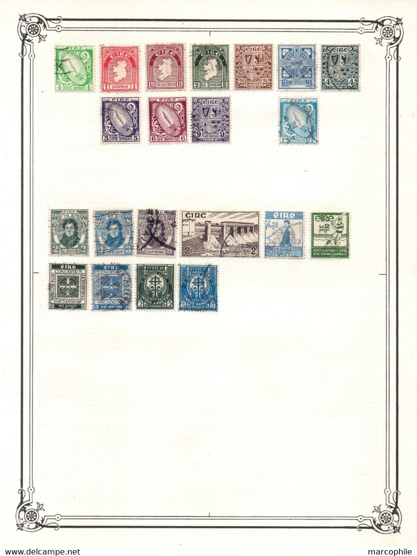 IRLANDE - EIRE / 1922-1970 COLLECTION DE 210 TIMBRES * - MLH ET  OB / 8 IMAGES / COTE 850.00 EUROS (ref 1484) - Collections, Lots & Séries