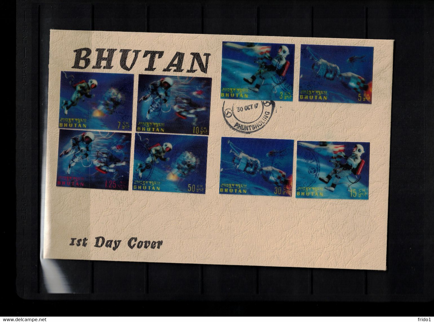 Bhutan 1967 Space / Raumfahrt First 3D Stamps Astronauts FDC - Asien