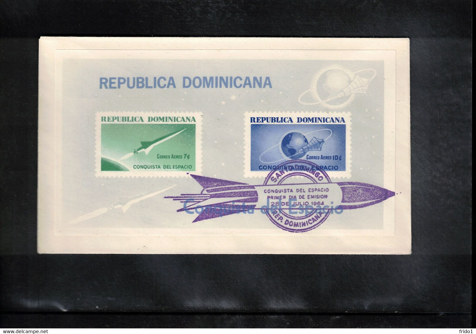 Dominican Republic 1964 Space / Raumfahrt Block FDC - Südamerika