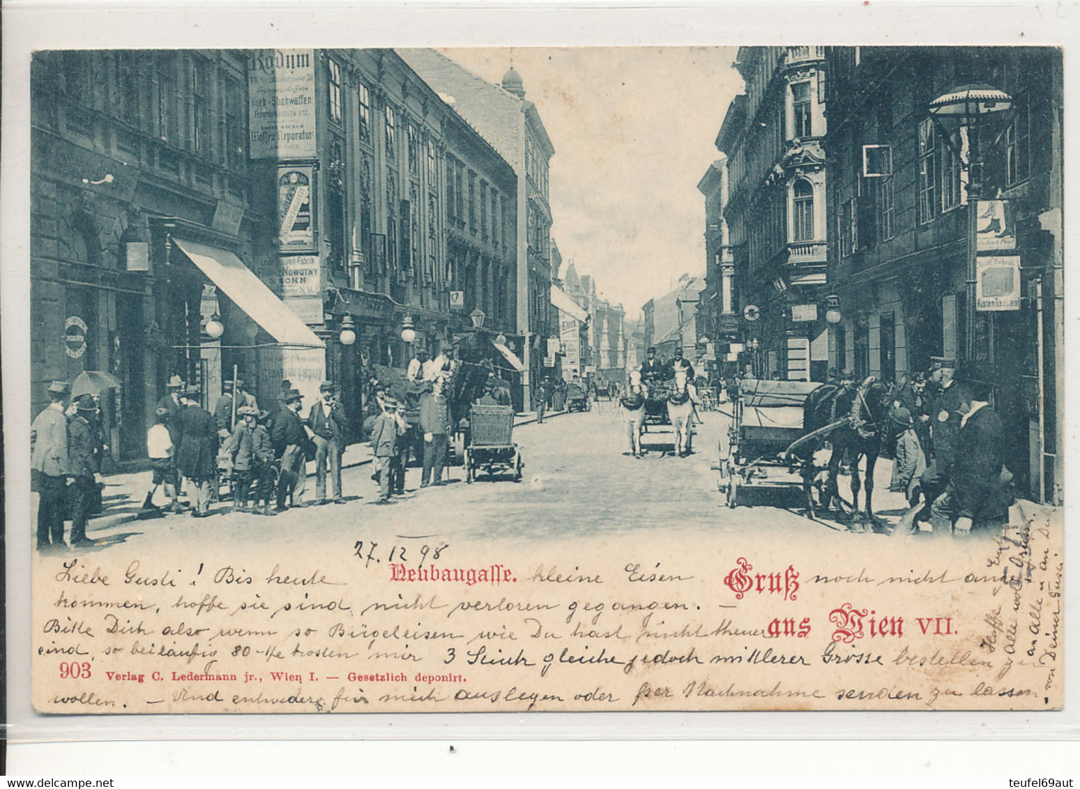 AK Wien VII - Neubaugasse 1898 - Other & Unclassified