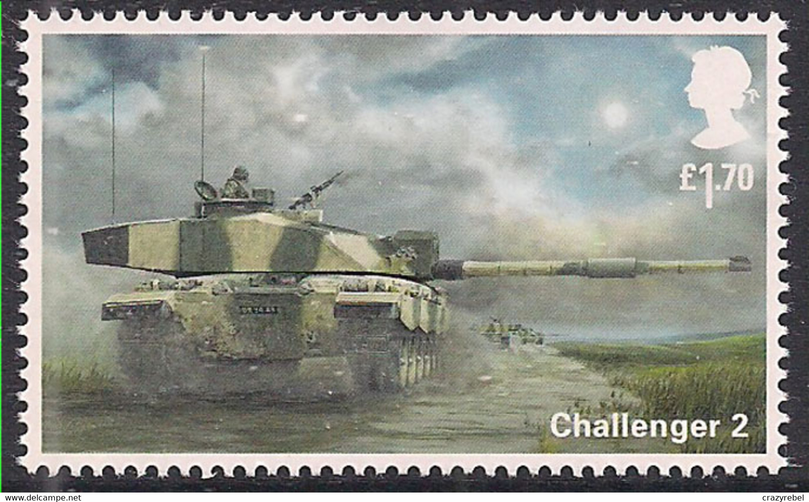 GB 2021 QE2 £1.70 British Army Vehicles Challenger 2 Tank Umm ( T15 ) - Unused Stamps