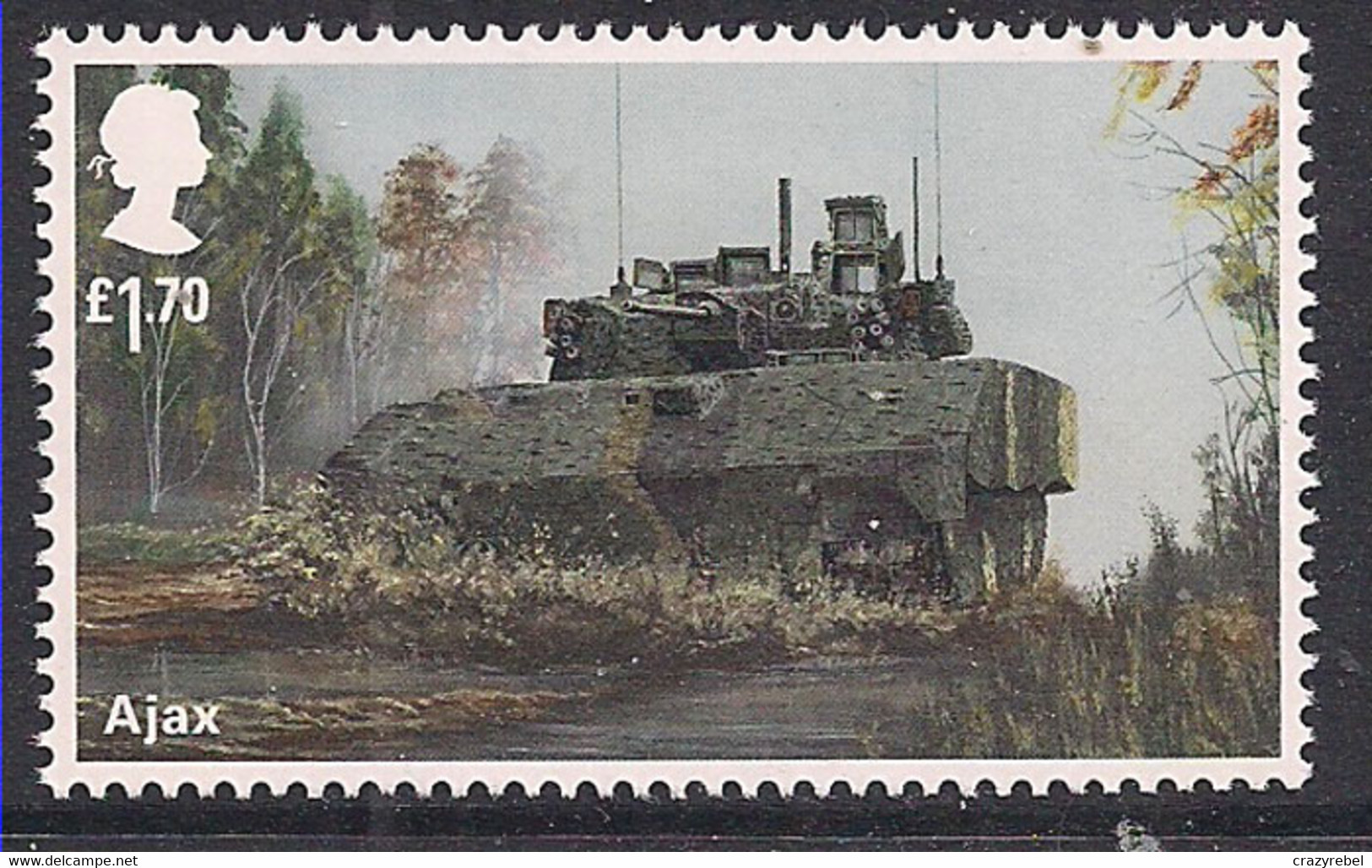 GB 2021 QE2 £1.70 British Army Vehicles Ajax Tank Umm ( T134 ) - Unused Stamps