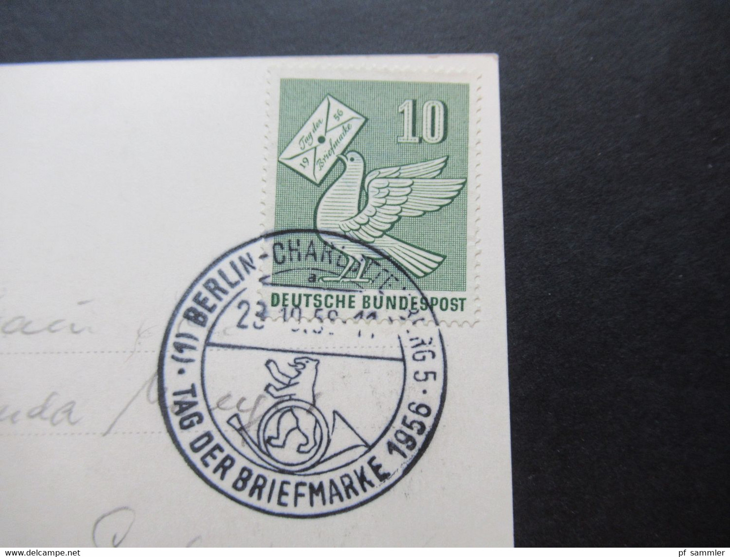 BRD 1956 Tag Der Briefmarke Nr.247 EF Auf Echtfoto AK Deutsche Gastwirts Nahrungsmittel Messe Berlin Mit Sonderstempel - Mitte