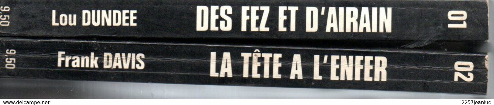 2 Romans Espionnage S.O.S* Des Fez Et D'Airain & La Tête A L'enfer *Editions Promodifa N : 01 .02  De1976 - Andere & Zonder Classificatie