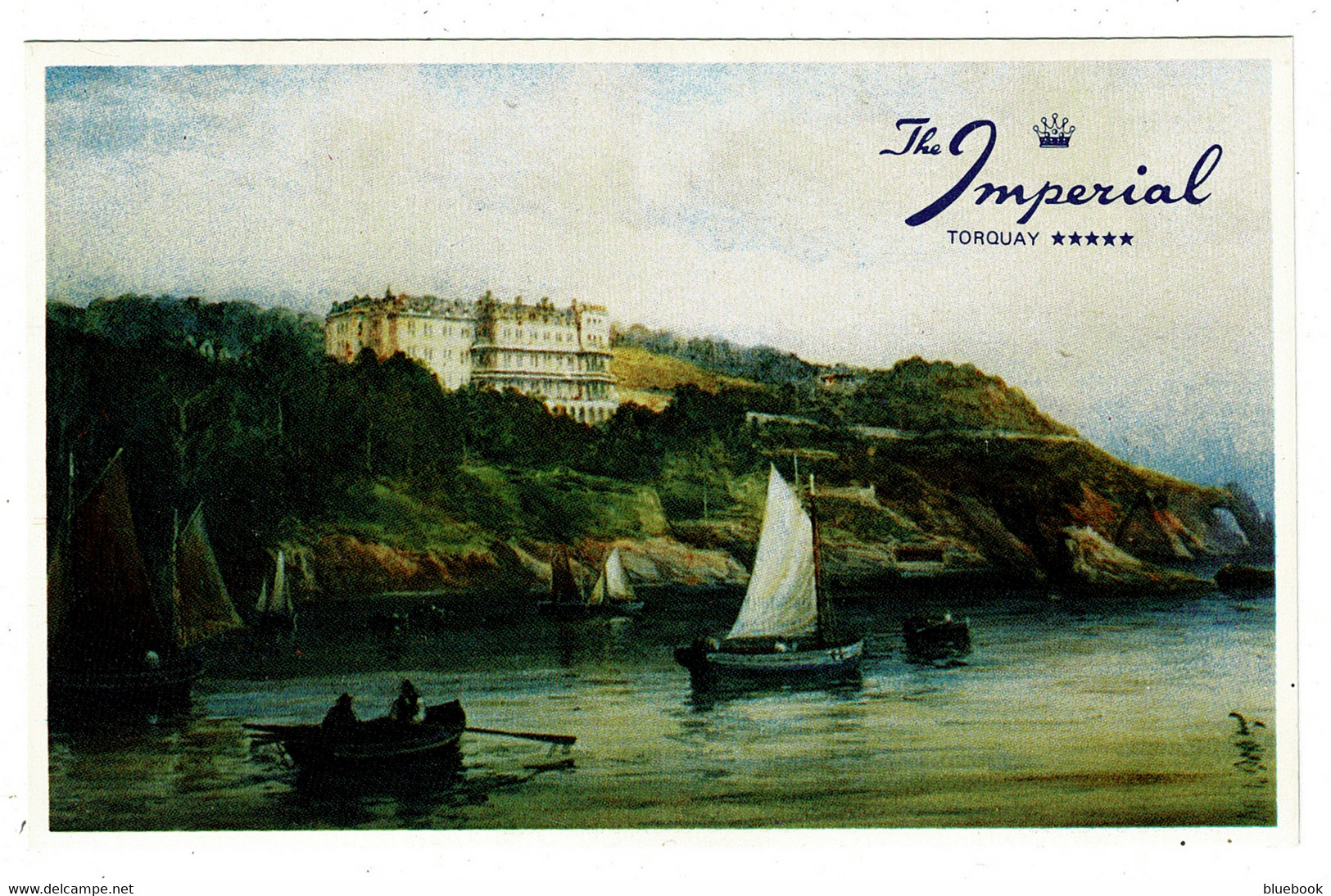 Ref 1525 - Trust House Forte Postcard - The Imperial Hotel - Torquay Devon - Sailing Boat - Torquay