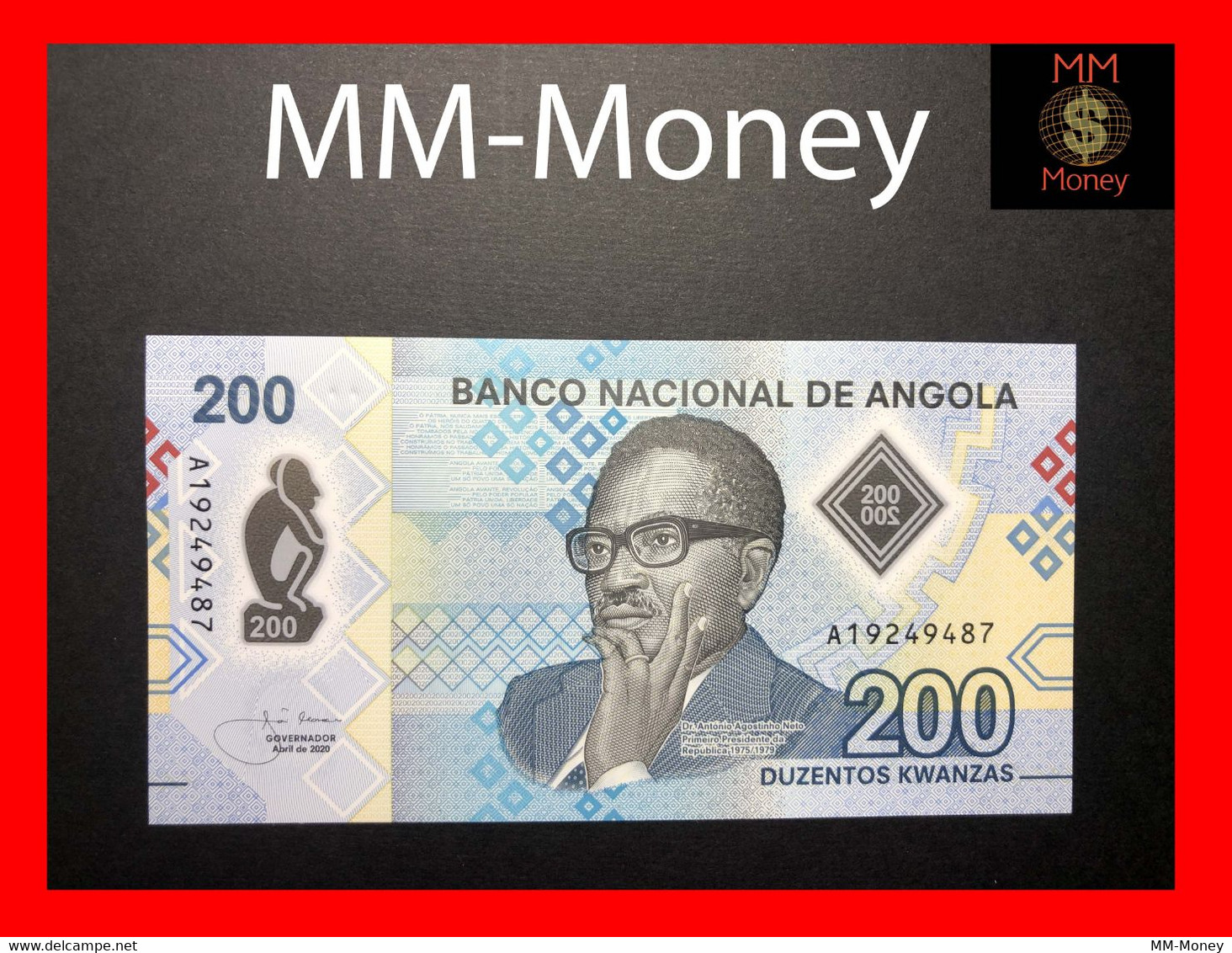 ANGOLA 200 Kwanzas  4.2020  P. 160  New   Polymer UNC   [MM-Money] - Angola