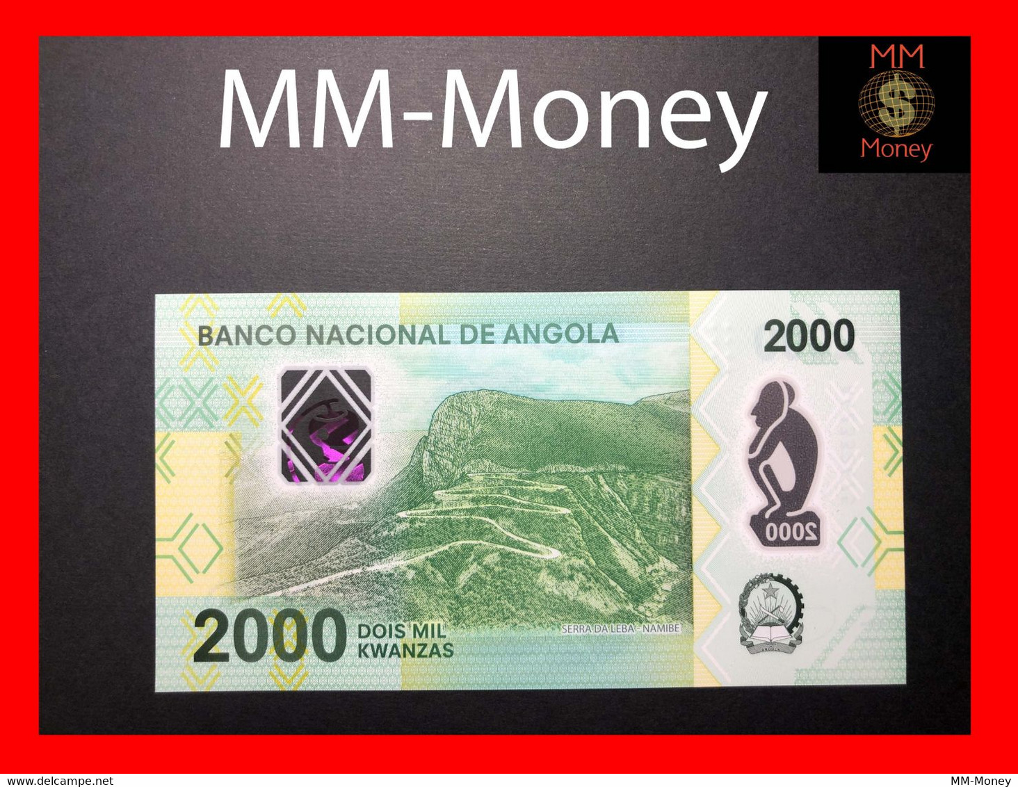 ANGOLA  2.000  2000 Kwanzas  4.2020  P. 163  New   Polymer UNC   [MM-Money] - Angola