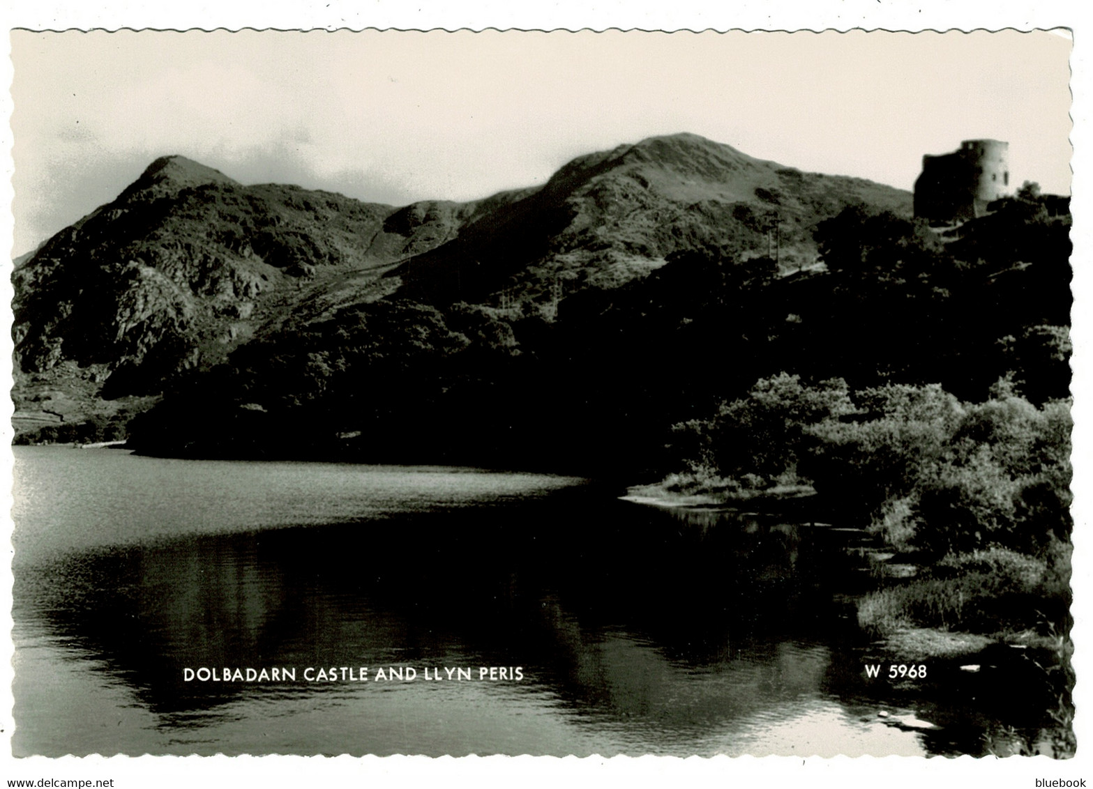 Ref 1526 - Real Photo Postcard - Dolbadarn Castle & Llyn Peris - Snowdonia Wales - Caernarvonshire