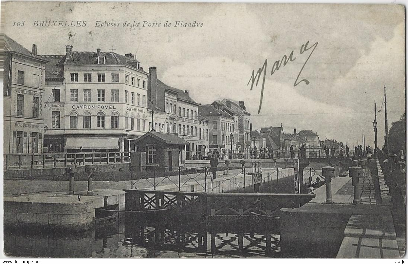 Bruxelles.   -   Ecluses De La Porte De Flandre.   -   1907   Naar   Gand - Navigazione