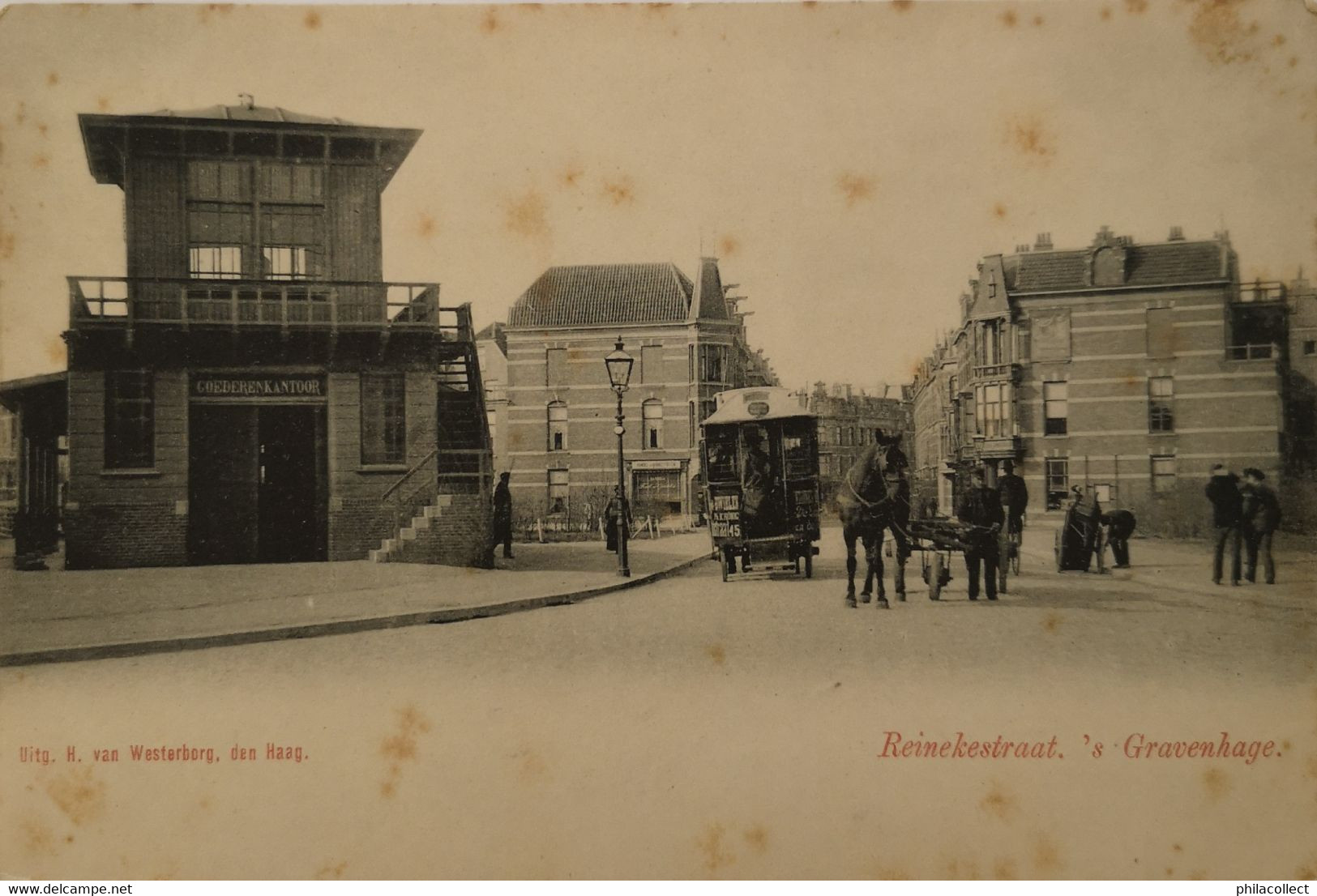 's Gravenhage (Den Haag) Reinekestraat (tram) Ca 1900 VLEKKIG - Den Haag ('s-Gravenhage)