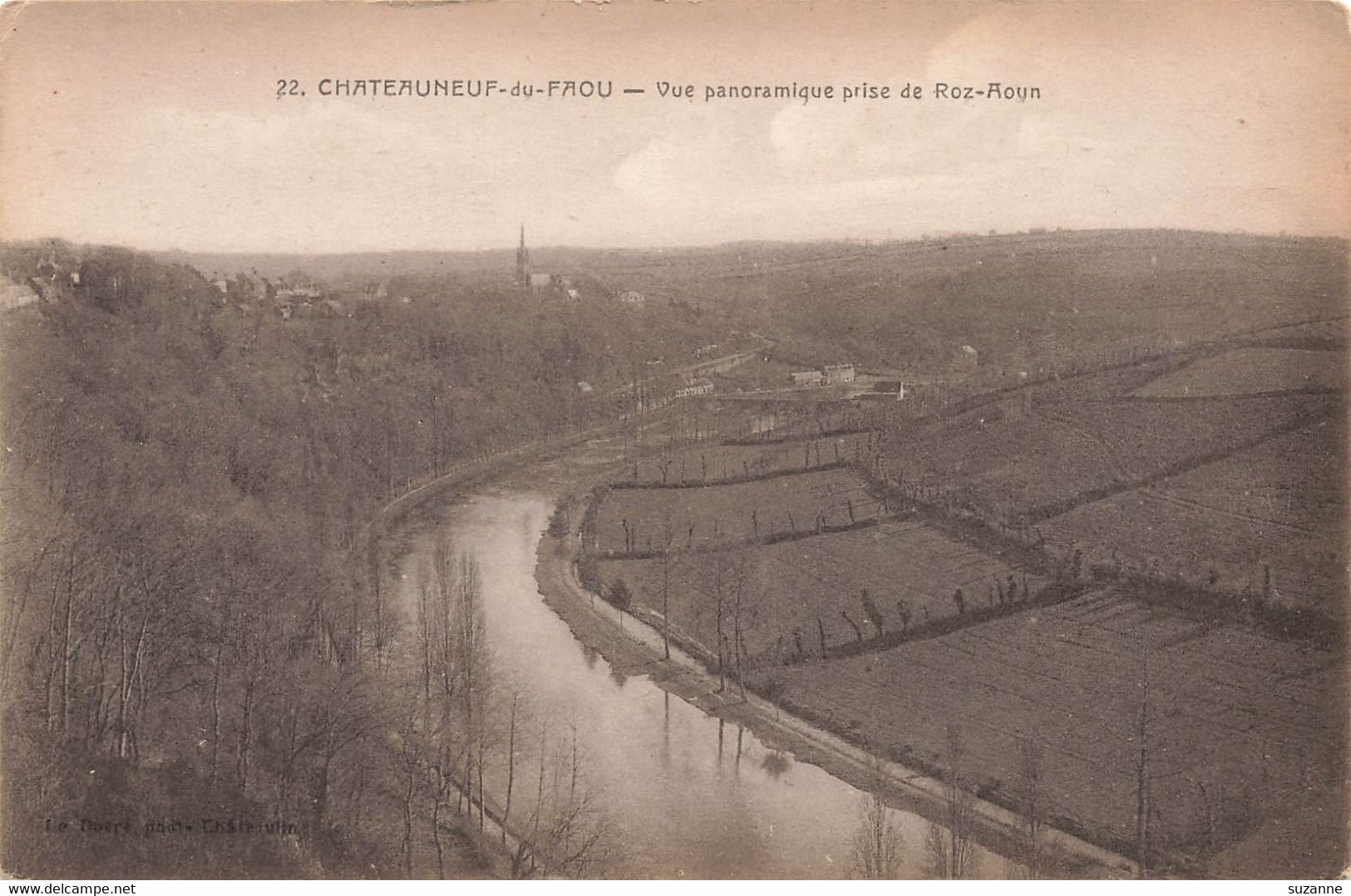 CHATEAUNEUF Du FAOU - Vue Panoramique Prise De Roz-Aoun - Châteauneuf-du-Faou