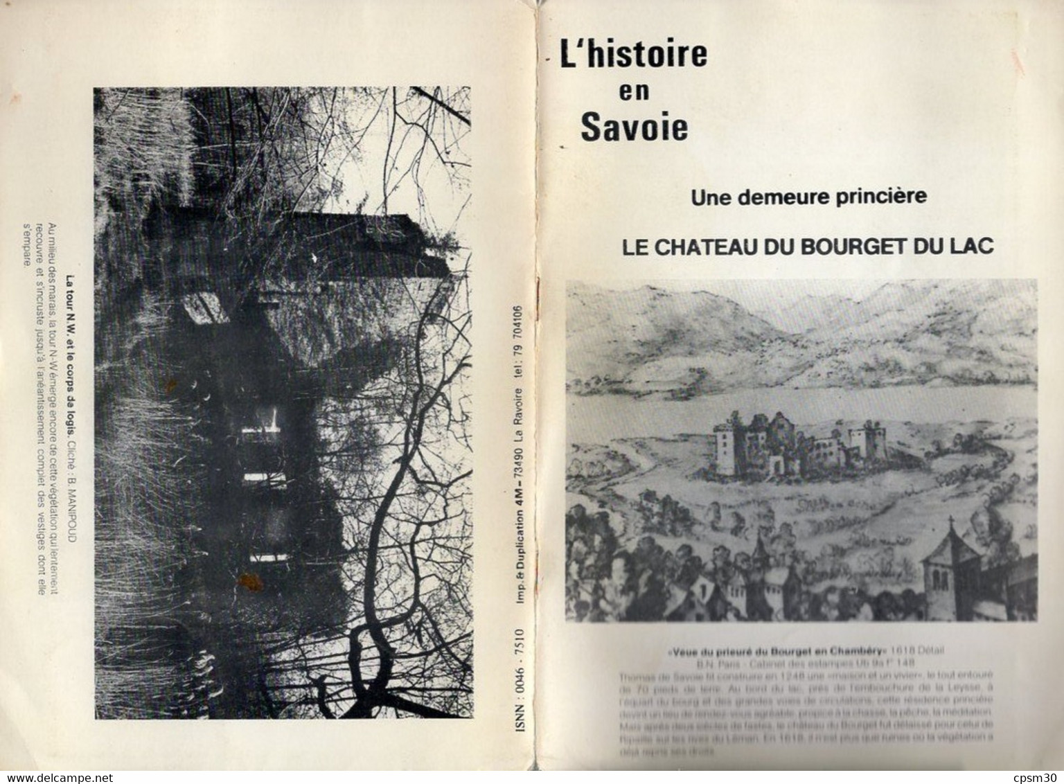 Livre - L'histoire En Savoie, Le Château Du Bourget Du Lac, 24 Pages, 1980 - Alpes - Pays-de-Savoie