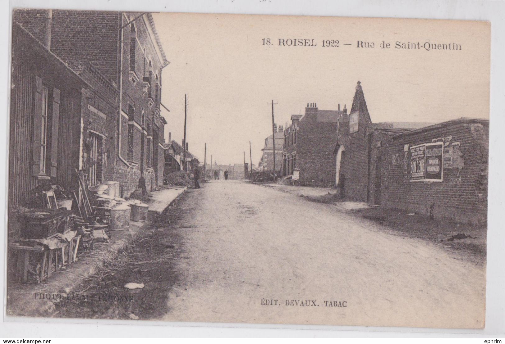ROISEL - Rue De Saint-Quentin 1922 - Roisel