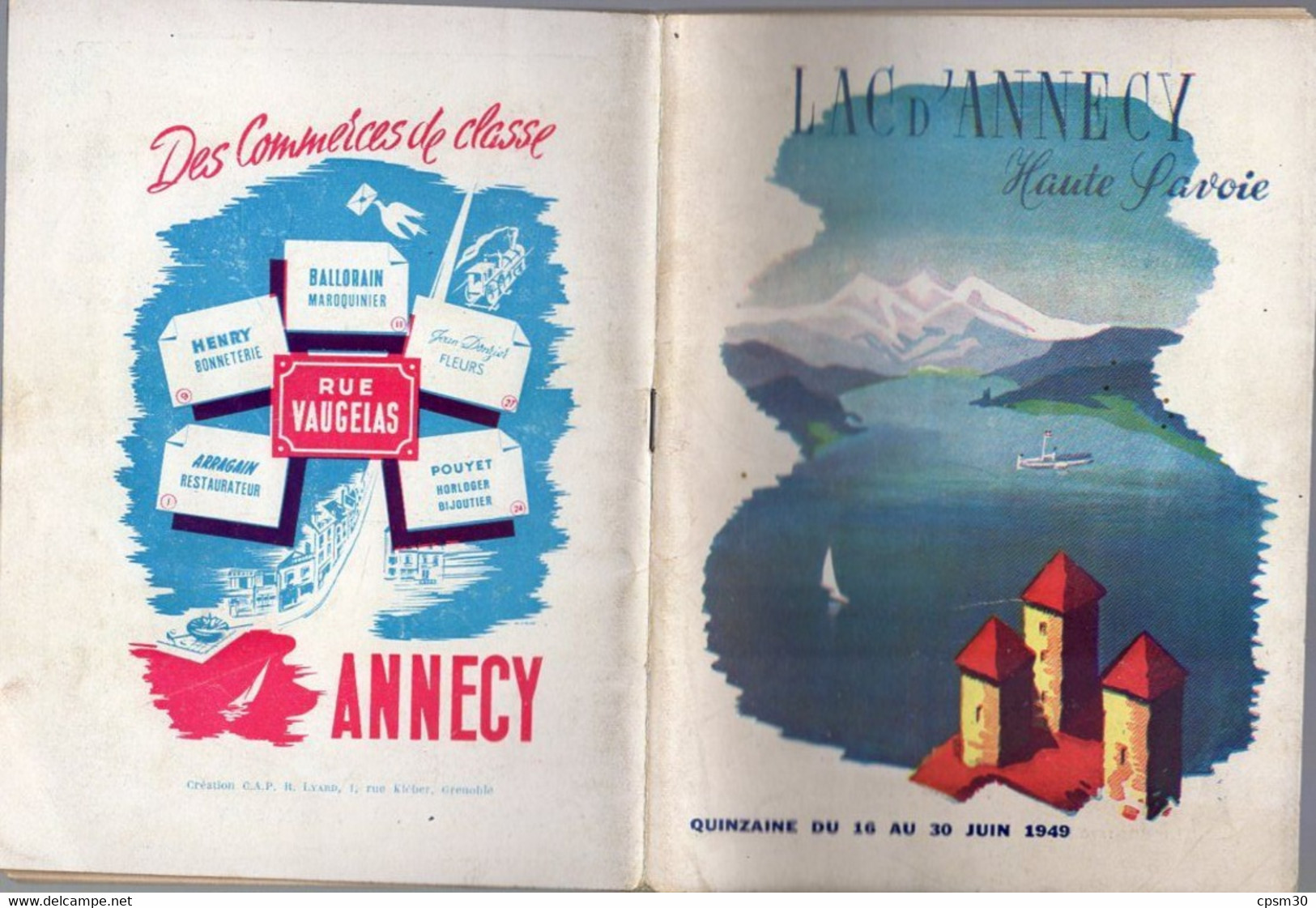 Livre - Lac D'Annecy, Avec Plan, 68 Pages, Juin 1949 - Alpes - Pays-de-Savoie