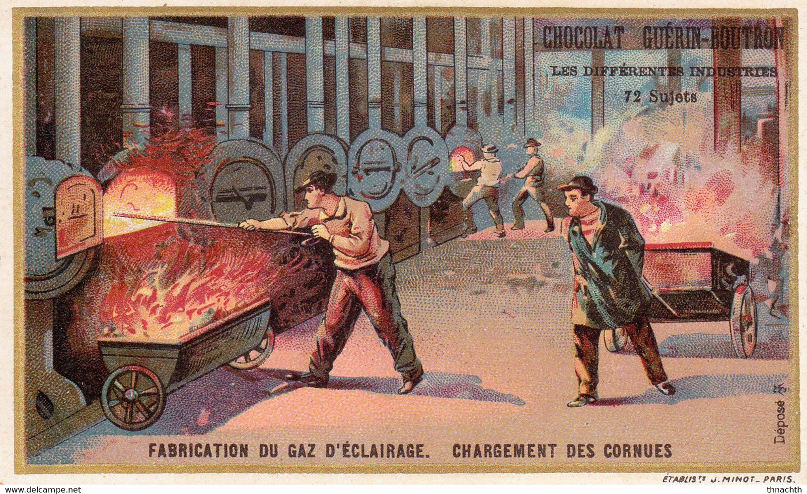 CHROMO CHOCOLAT GUERIN BOUTRON Fabrication Du Gaz D'éclairage - Guérin-Boutron