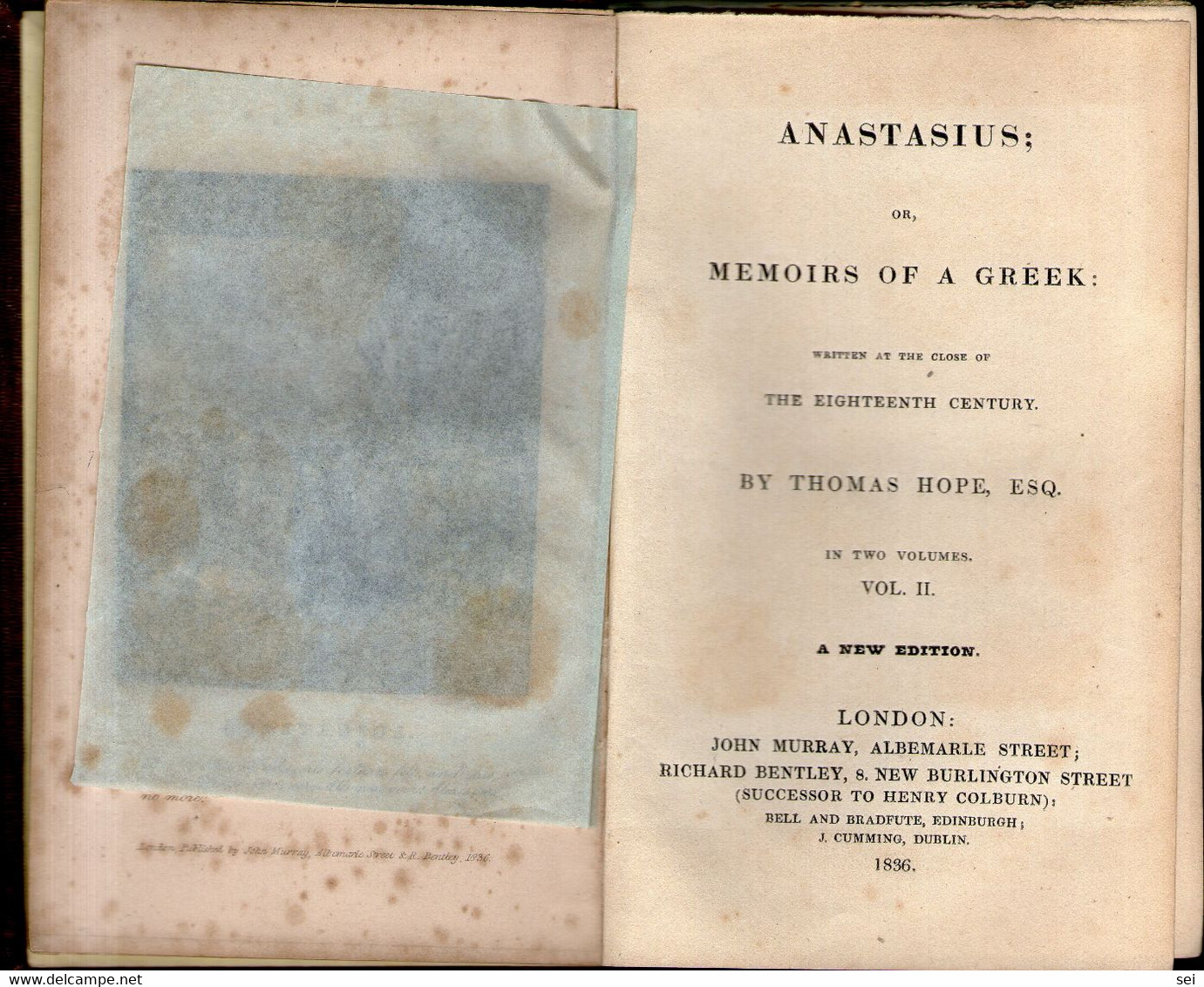 B 4546 - Libro, Anastasius, Memoirs Of Greek - 1800-1849