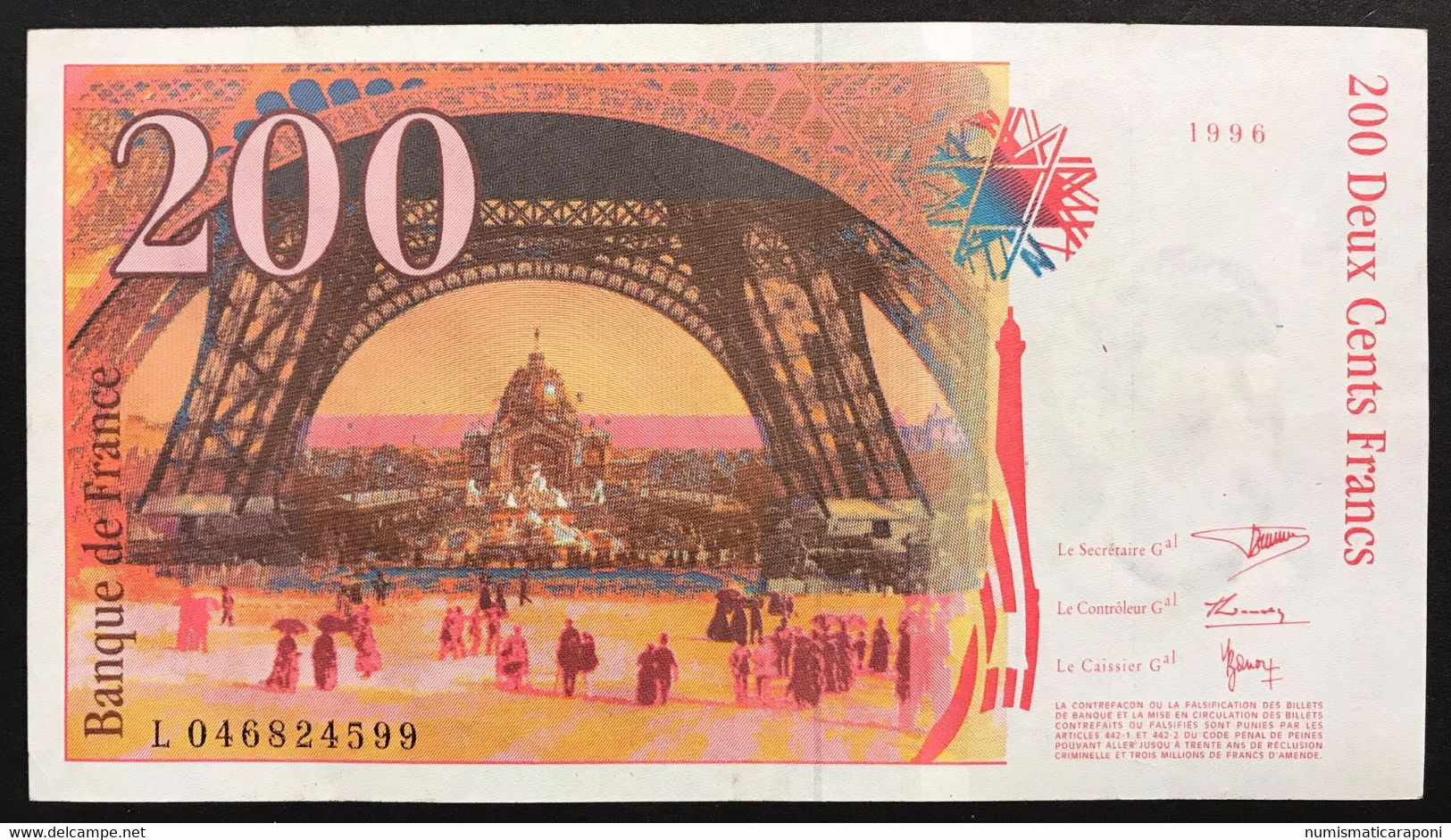 FRANCIA France 200 FRANCS 1996 Sup LOTTO 3785 - 200 F 1995-1999 ''Eiffel''