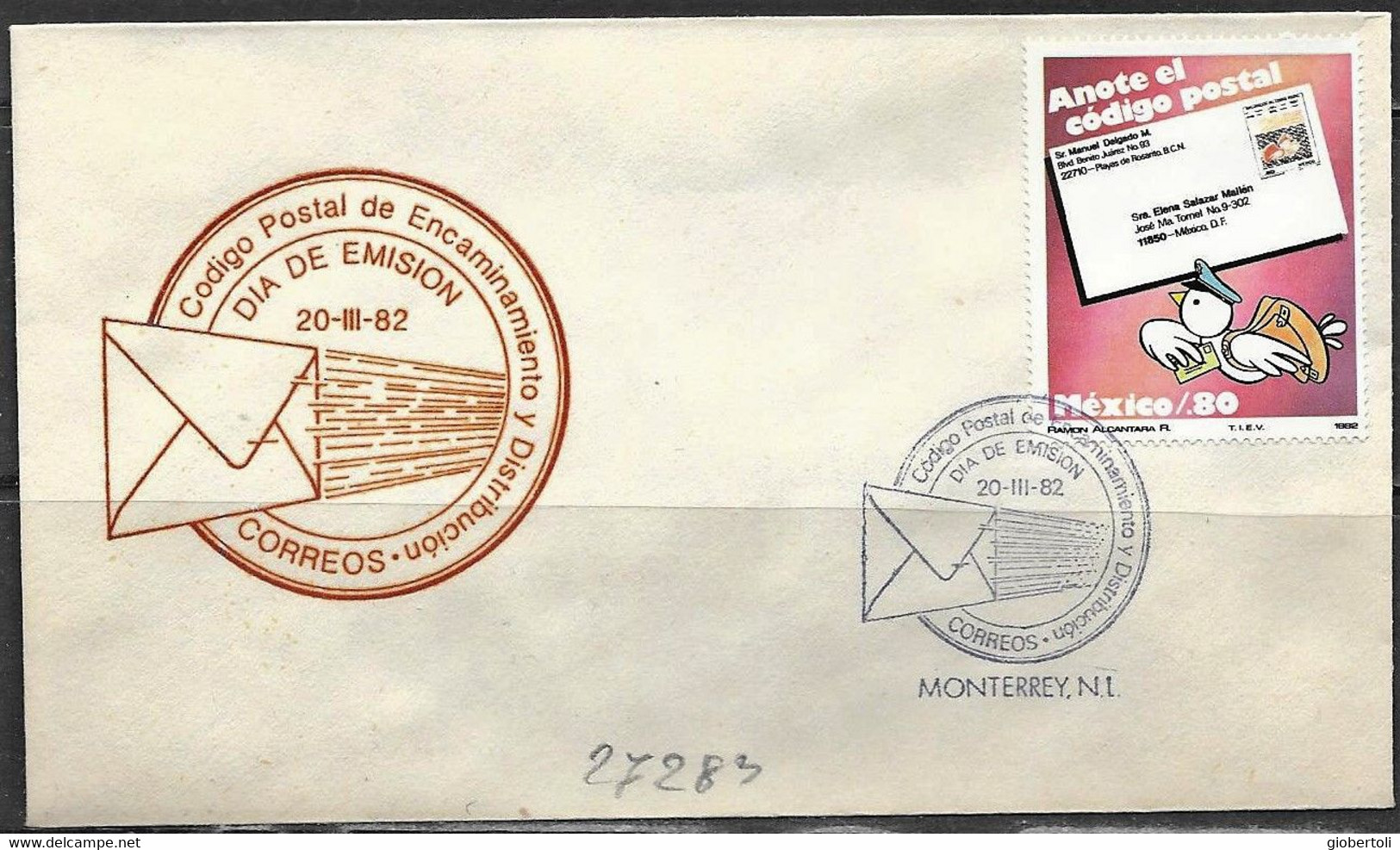 Messico/Mexico/Mexique: FDC, Codice Postale, Postal Code, Code Postal - Postleitzahl