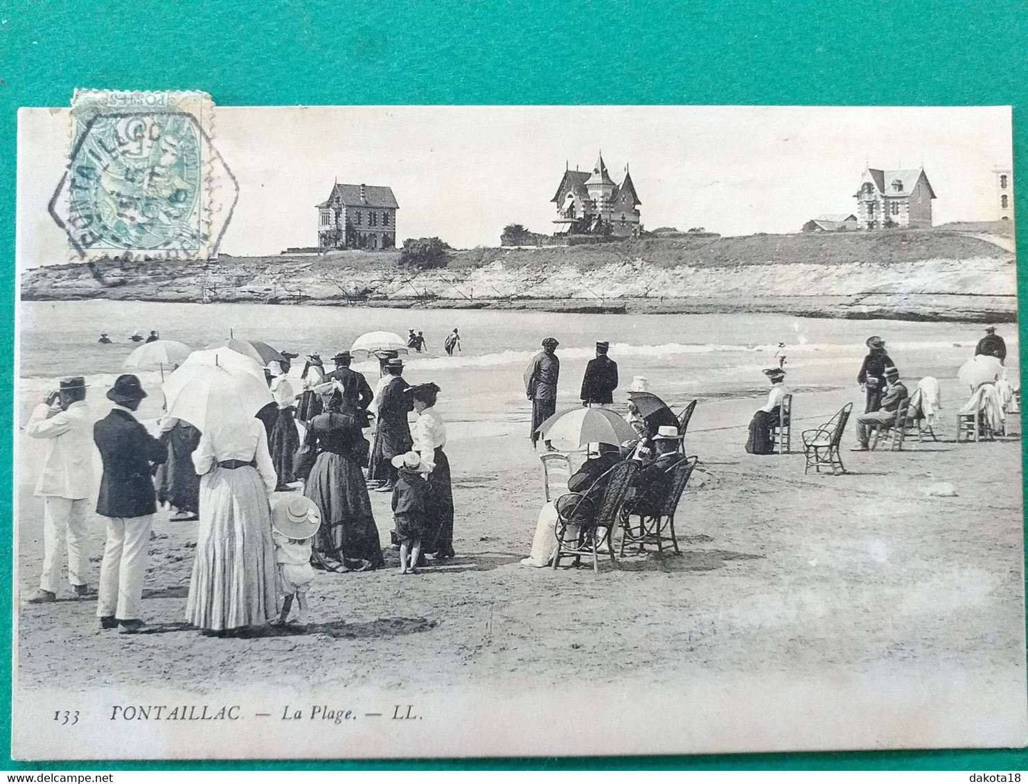 17 , Pontaillac , La Plage Et Les Villas En 1906 - Otros & Sin Clasificación