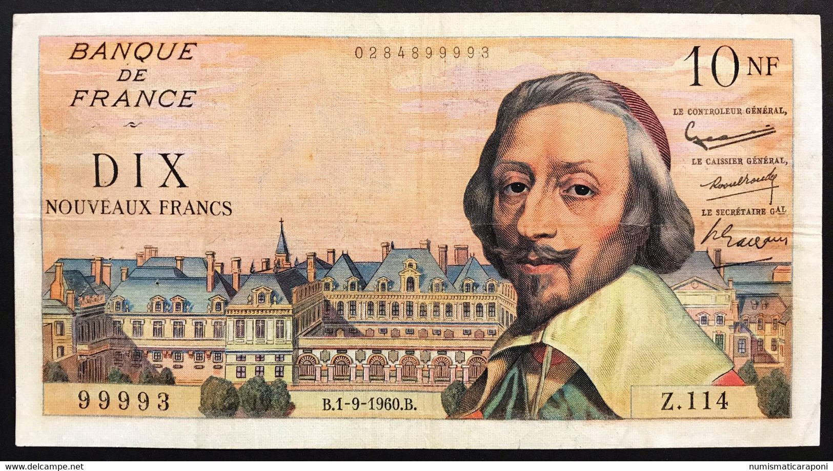 FRANCIA France 10 Franchi Nouveaux 01 09 1960 Richelieu LOTTO 3786 - 10 NF 1959-1963 ''Richelieu''