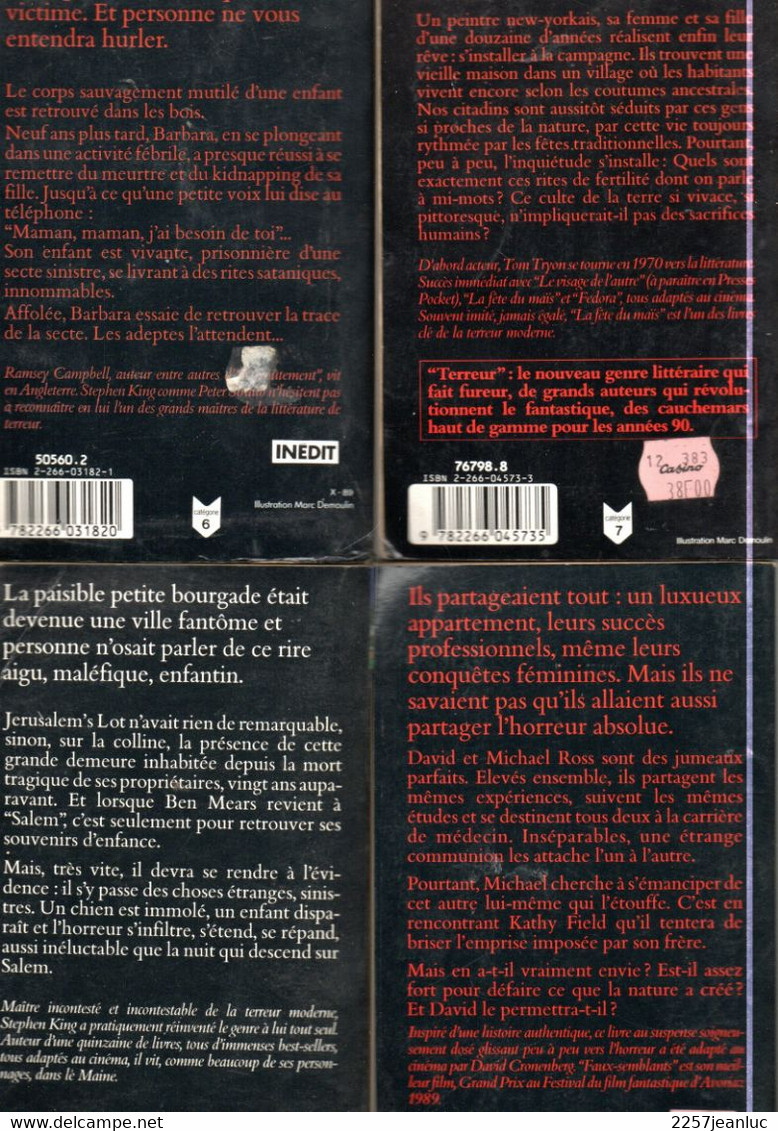 Lot 4 Romans Noir Editions Presses Pocket. N: 9016.9022.9029 Et 9062 Divers Des Années 1988 à 1991 - Roman Noir