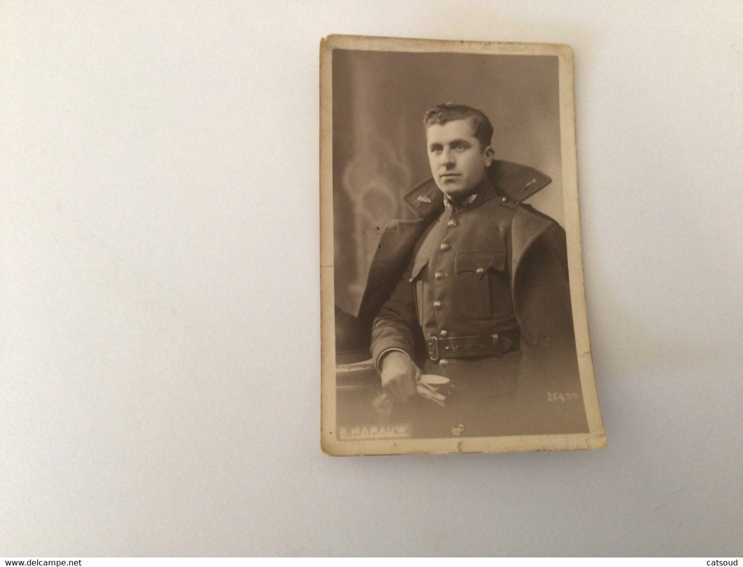 Carte Postale Ancienne Photographie D.un Soldat Photographie R.Morauw Bruxelles - Characters