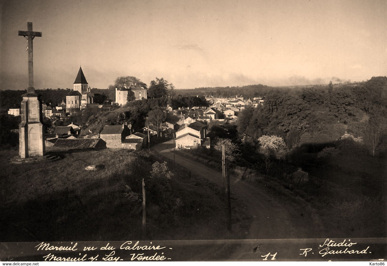 Mareuil Sur Lay Dissais * Vu Du Calvaire Du Village * Carte Photo * Photographe R. GAUBARD - Mareuil Sur Lay Dissais