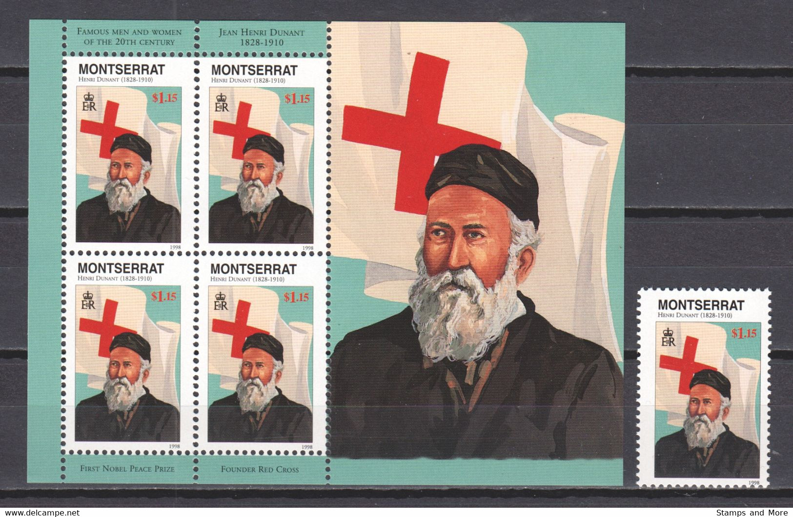 Montserrat 1998 Mi 1027 HENRI DUNANT - Henry Dunant