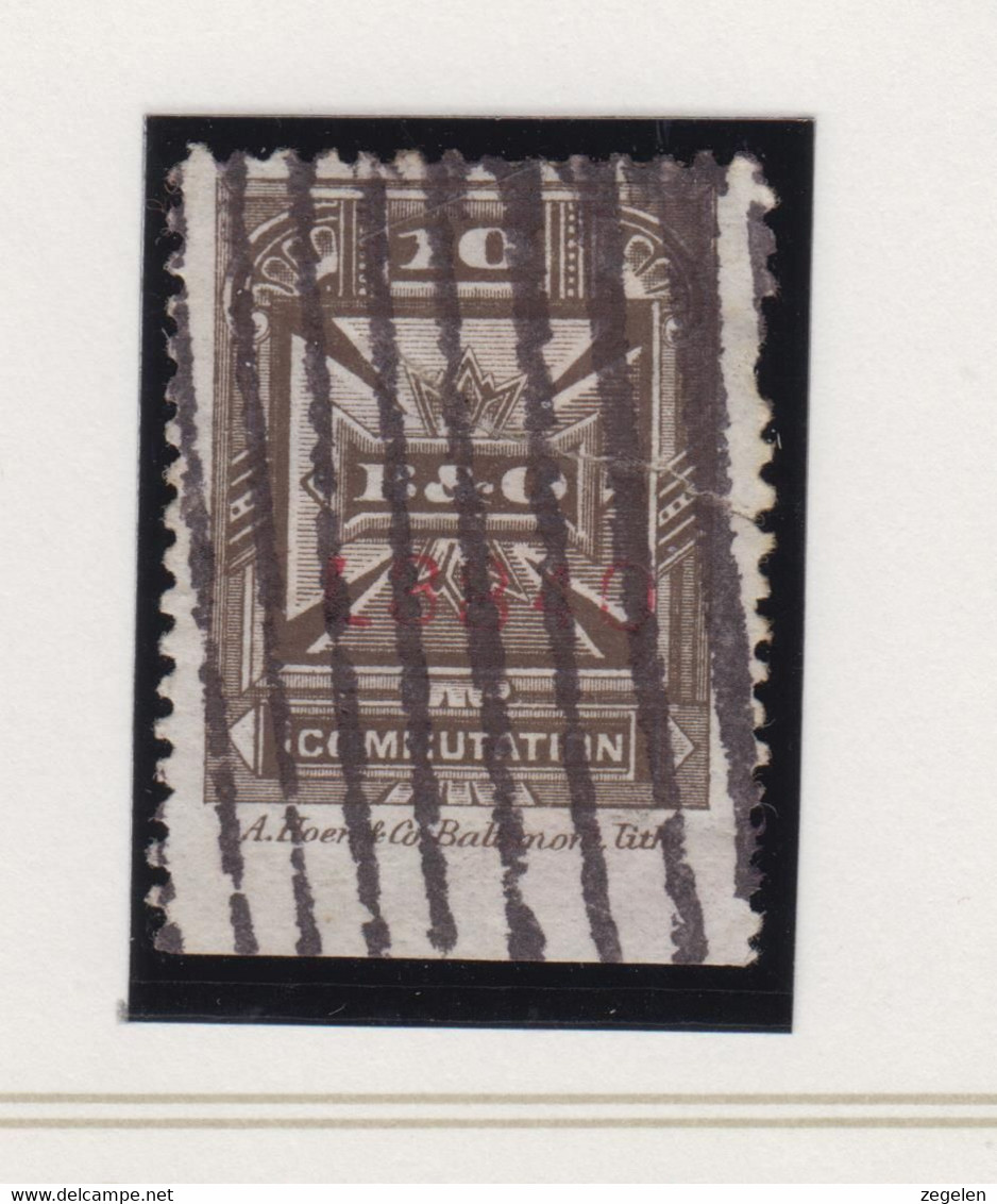 Verenigde Staten Scott-cat. Telegraph Stamps: Baltimore& Philadelphia Companies 3T13 Gestempeld - Telégrafo