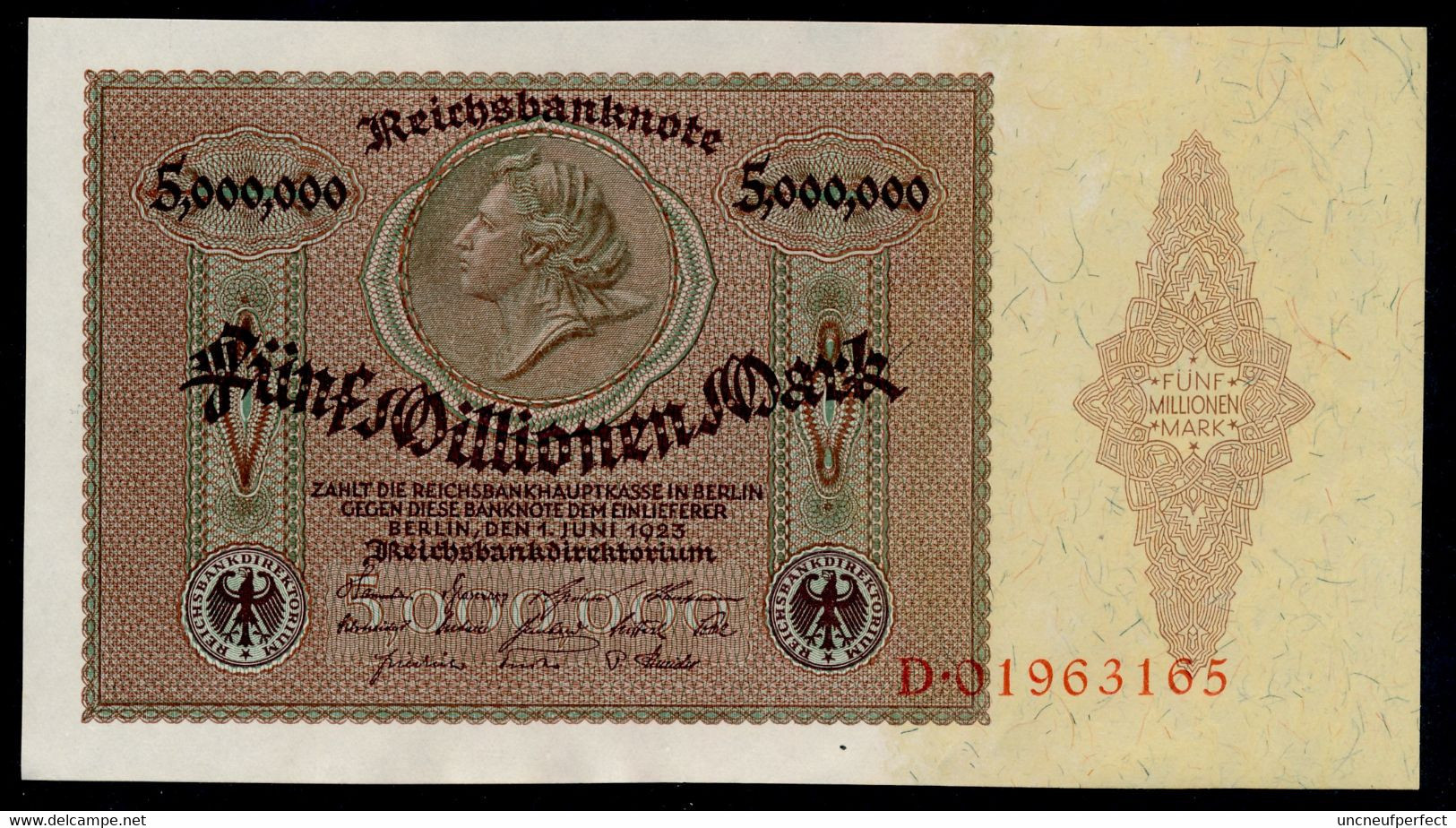 P90 Ro88 DEU-100. 5 Million  Mark 01.06.1923 UNC NEUF! - 5 Miljoen Mark