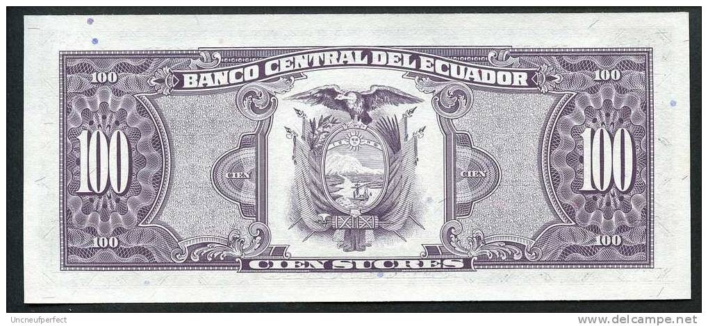 Pick 123Ac - 100 Sucres - 1994 - UNC N° 07344960 Série WG - Equateur