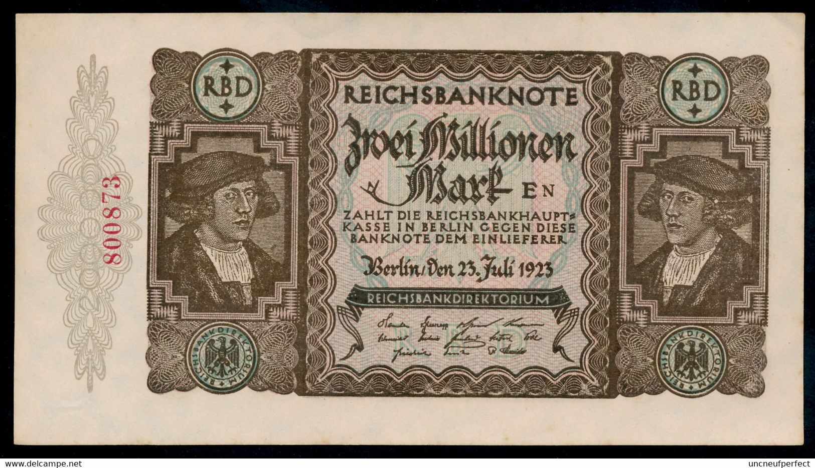 P89a Ro89b DEU-101b.  2 Million Mark 19.11.1923 AUNC Prs NEUF - 2 Millionen Mark