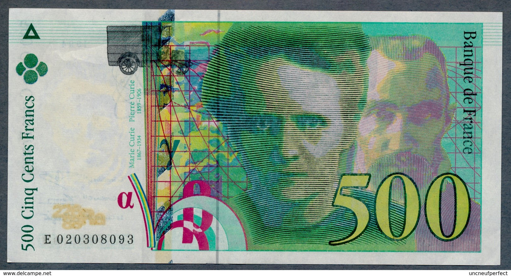 500 Francs Type Pierre & Marie Curie 1994  FAUX D'époque NEUF - 500 F 1994-2000 ''Pierre En Marie Curie''