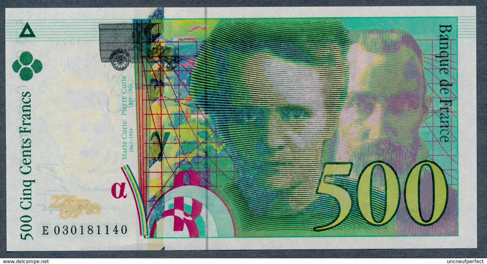 500 Francs Type Pierre & Marie Curie 1994  FAUX D'époque NEUF - 500 F 1994-2000 ''Pierre En Marie Curie''