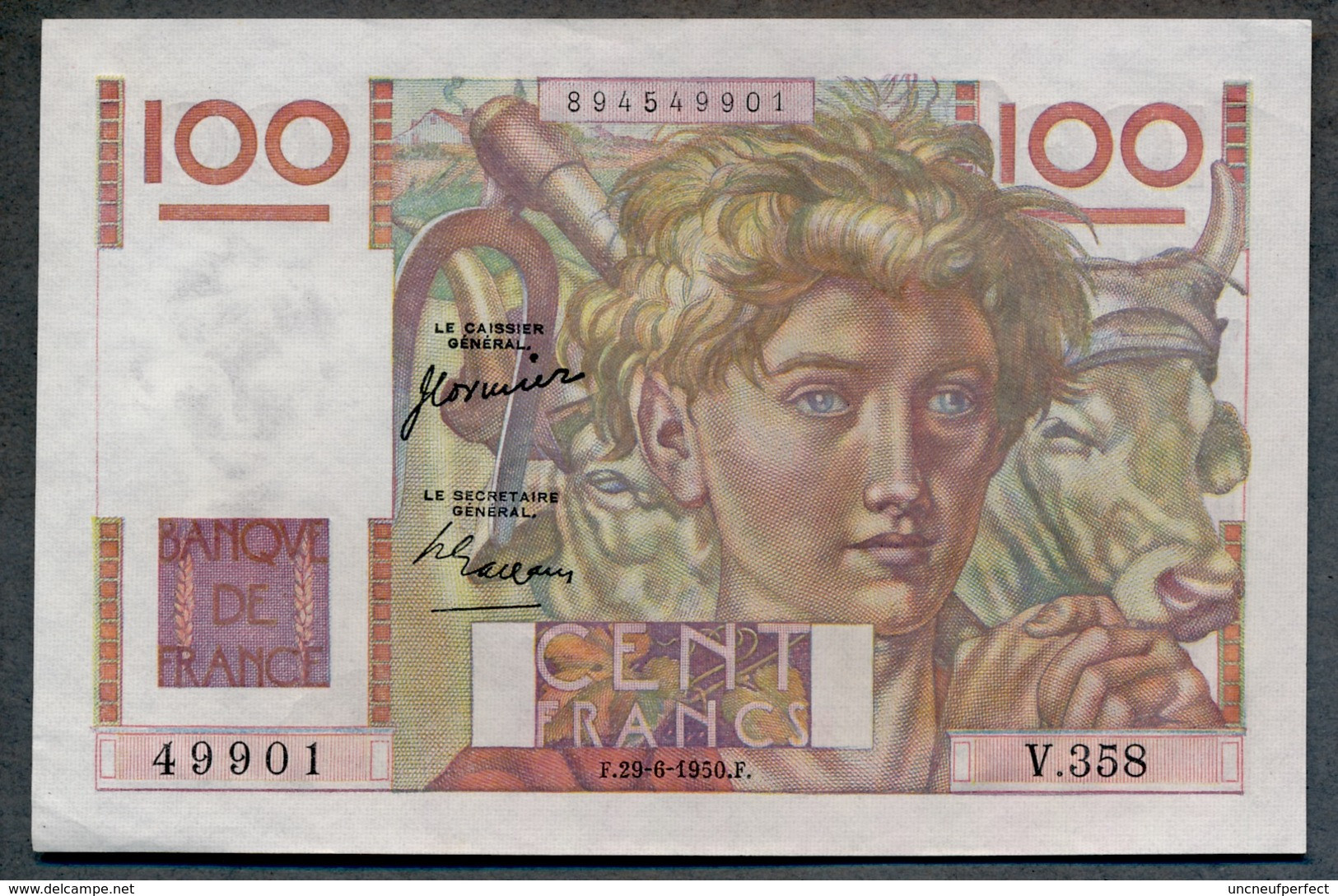 France 100 Francs PAYSAN 29/06/1950 SPL+ - 100 F 1945-1954 ''Jeune Paysan''