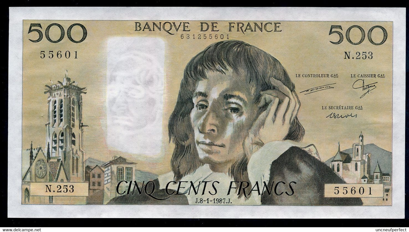 500 Francs  08/01/1987 SPL- - 500 F 1968-1993 ''Pascal''