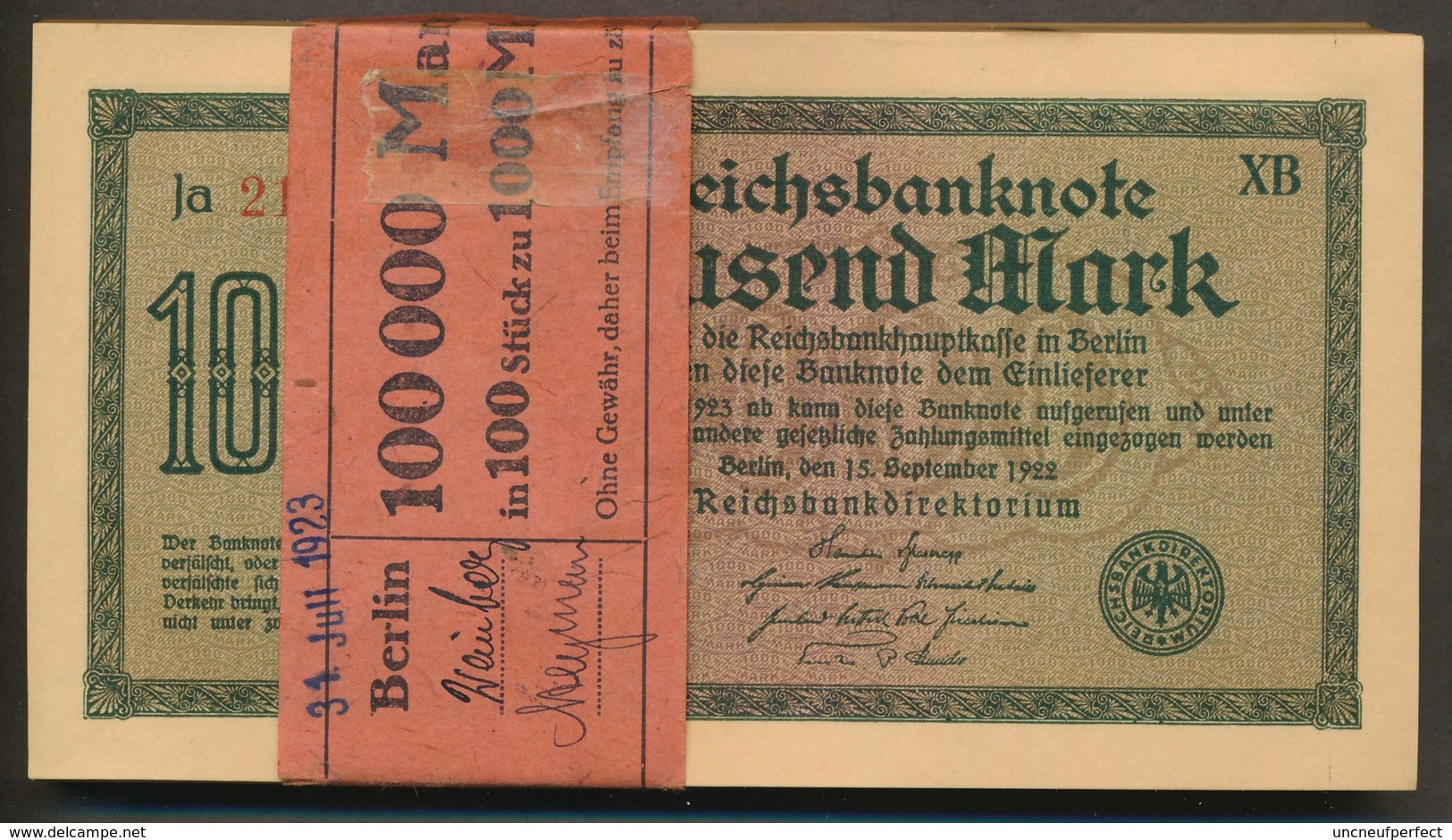 Pick76b Ro75d DEU-85  1000 Mark 1922 ** UNC NEUF - 1000 Mark