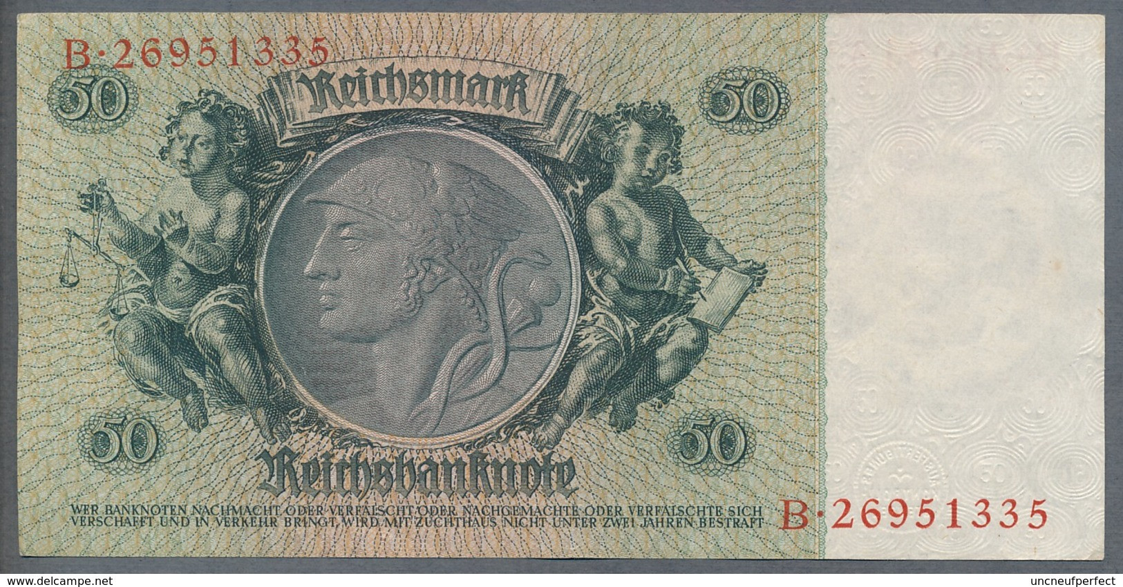 Pick 182a Ro 175c DEU-210c  50 Reichsmark 1941/42 UNC - 50 Reichsmark