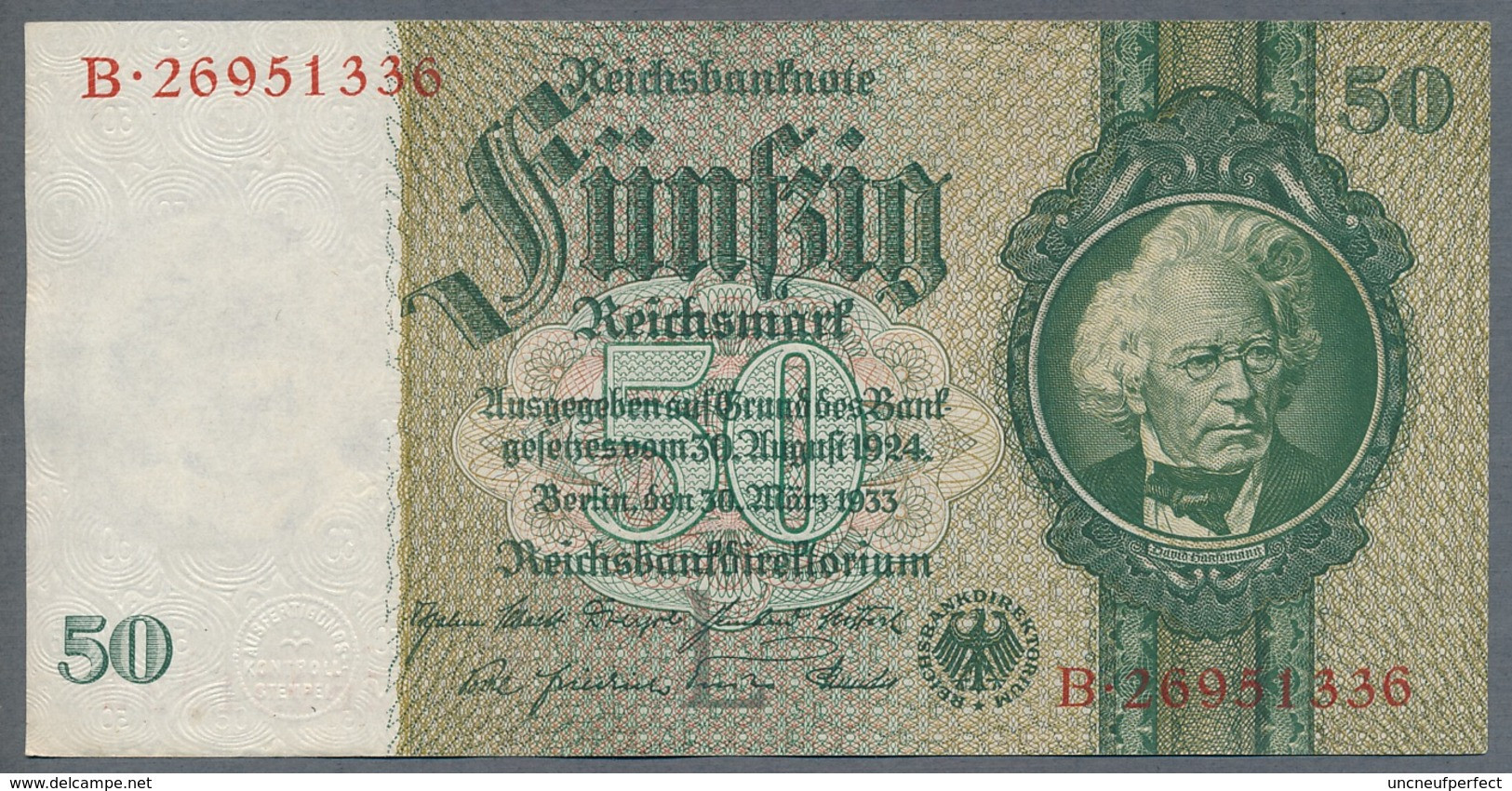 Pick 182a Ro 175c DEU-210c  50 Reichsmark 1941/42 UNC - 50 Reichsmark