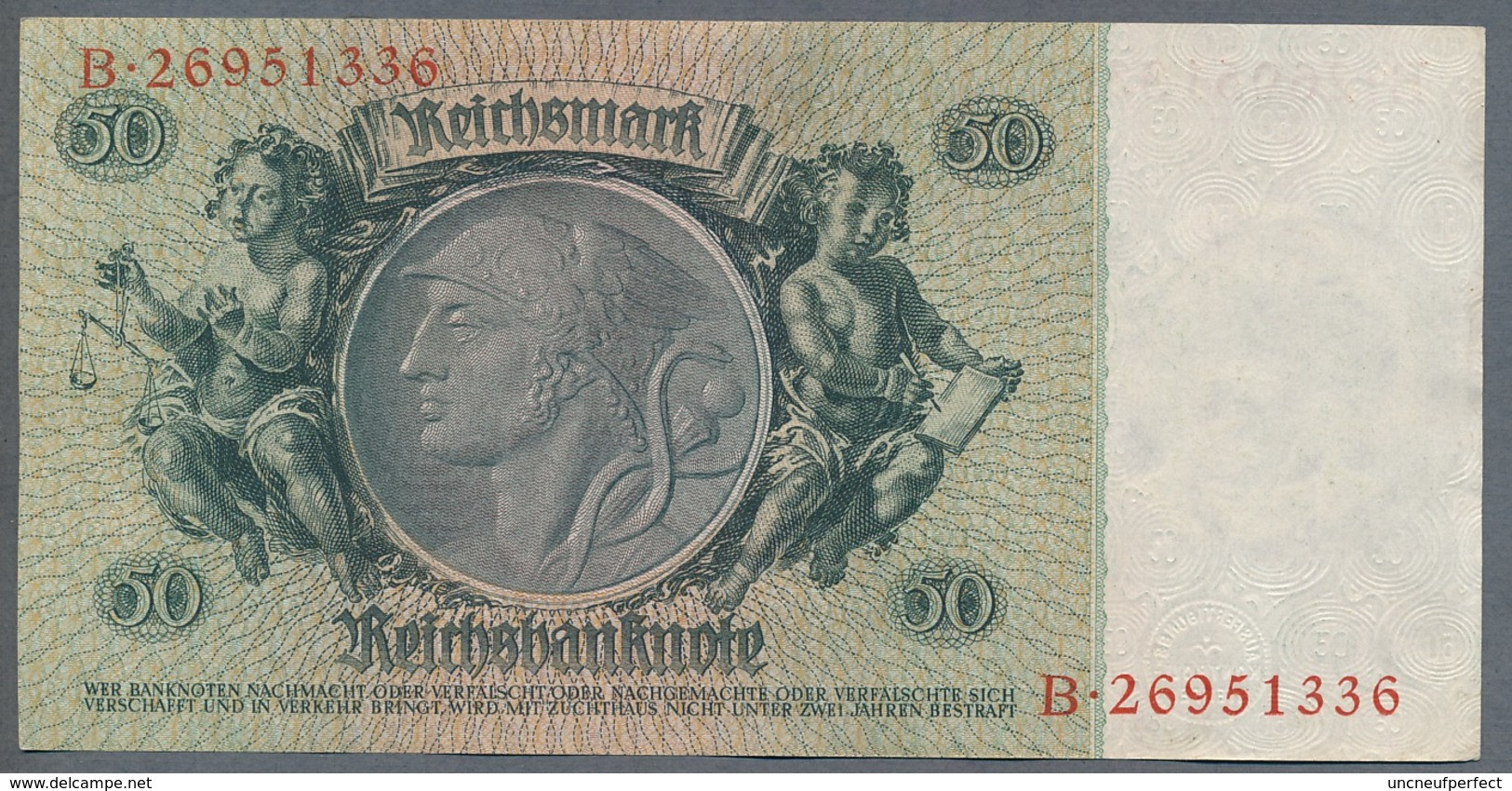 Pick 182a Ro 175c DEU-210c  50 Reichsmark 1941/42 UNC - 50 Reichsmark