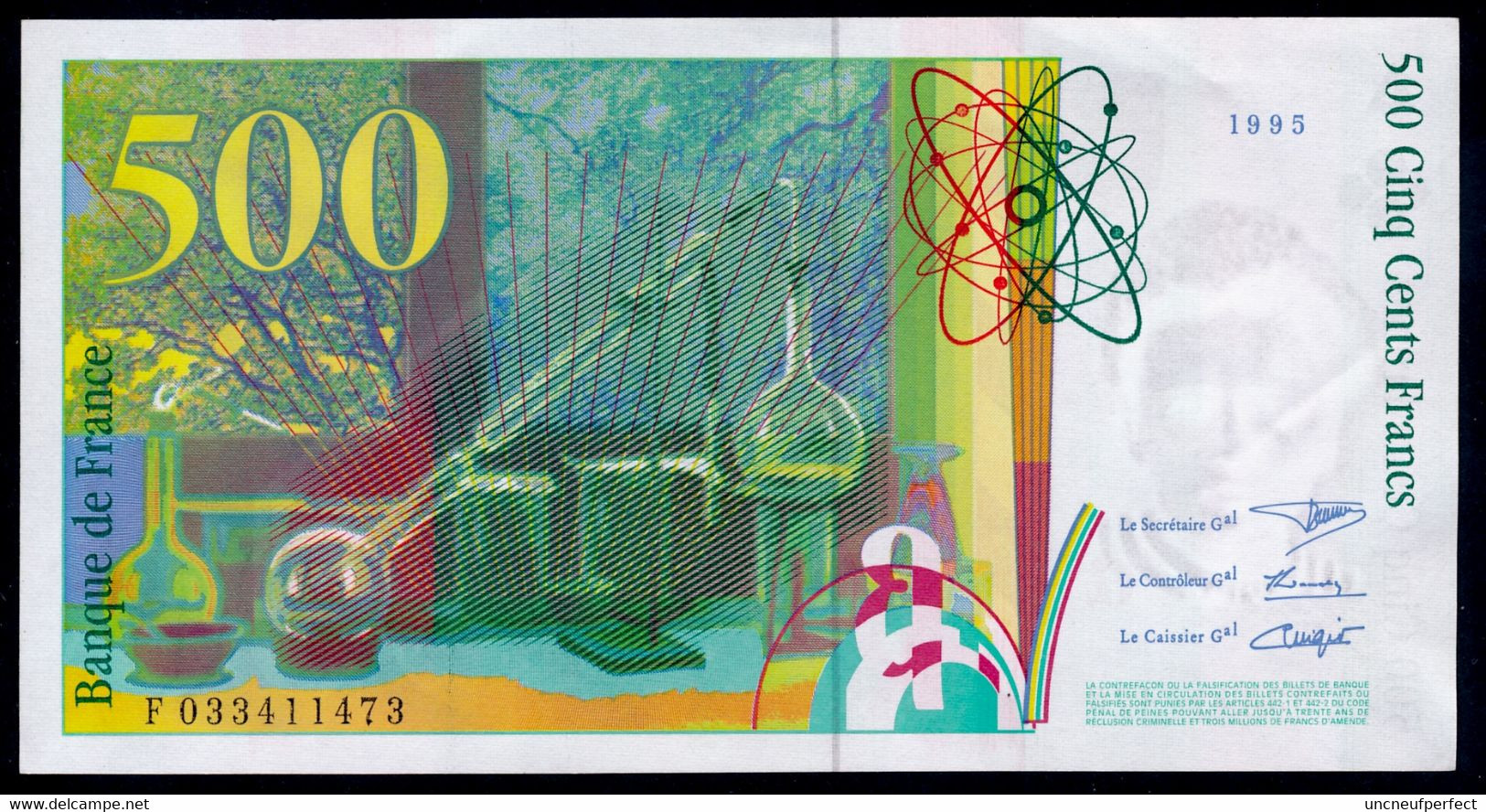 500 Francs Type Pierre & Marie Curie 1995  NEUF-   Fay 76-02 - 500 F 1994-2000 ''Pierre En Marie Curie''