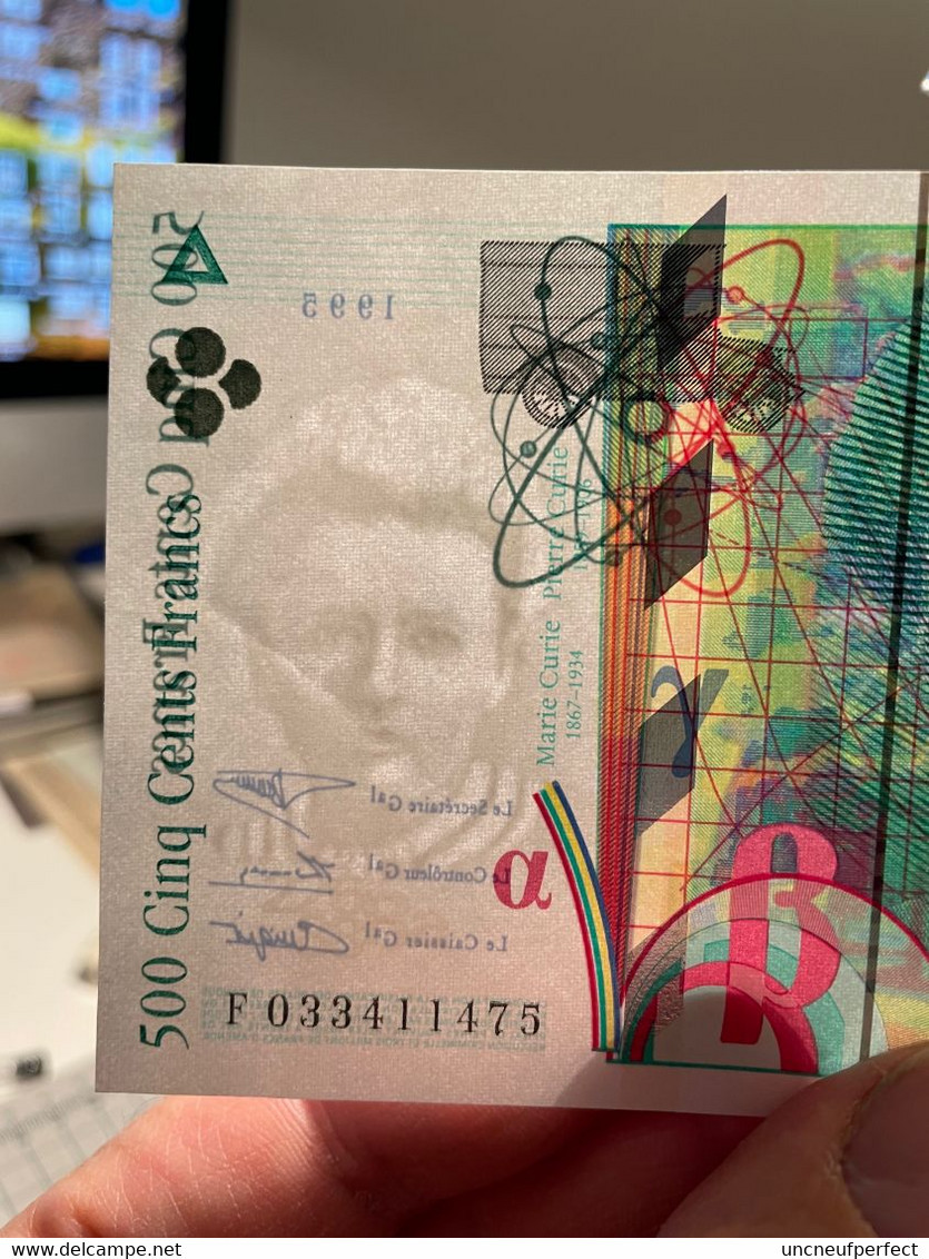 500 Francs Type Pierre & Marie Curie 1995  NEUF-   Fay 76-02 - 500 F 1994-2000 ''Pierre En Marie Curie''