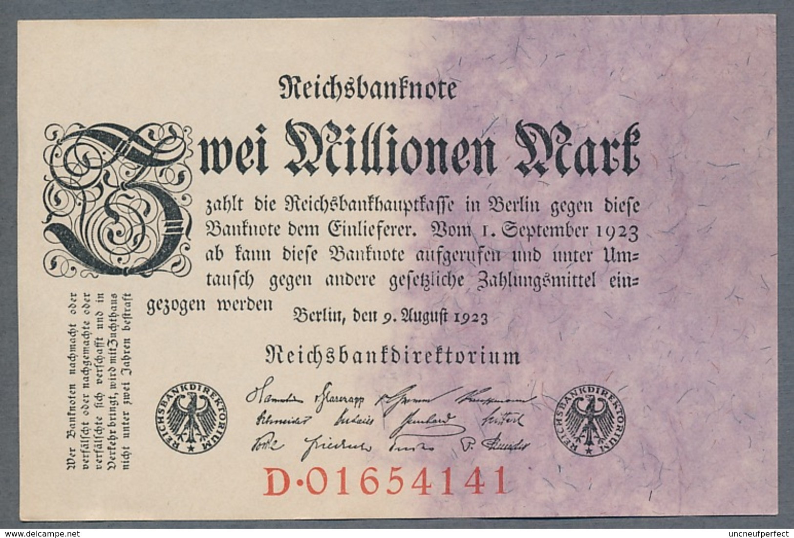 Pick103 Ro103a DEU-115a. 2 Million Mark 1923 UNC NEUF - 2 Millionen Mark